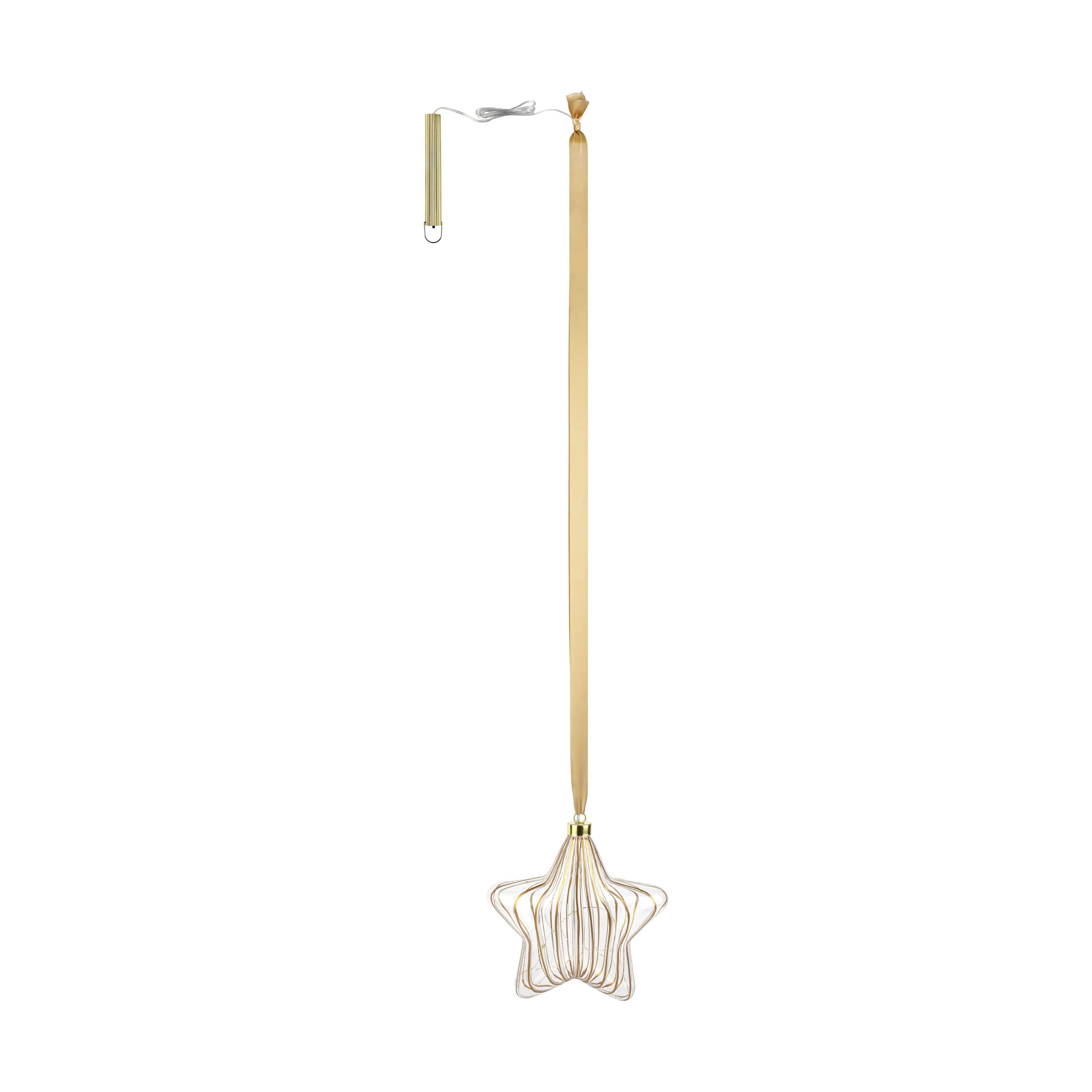Casa Christmas Lysdekoration LED Ophæng - Stjerne i Guld/Stjerne, 3