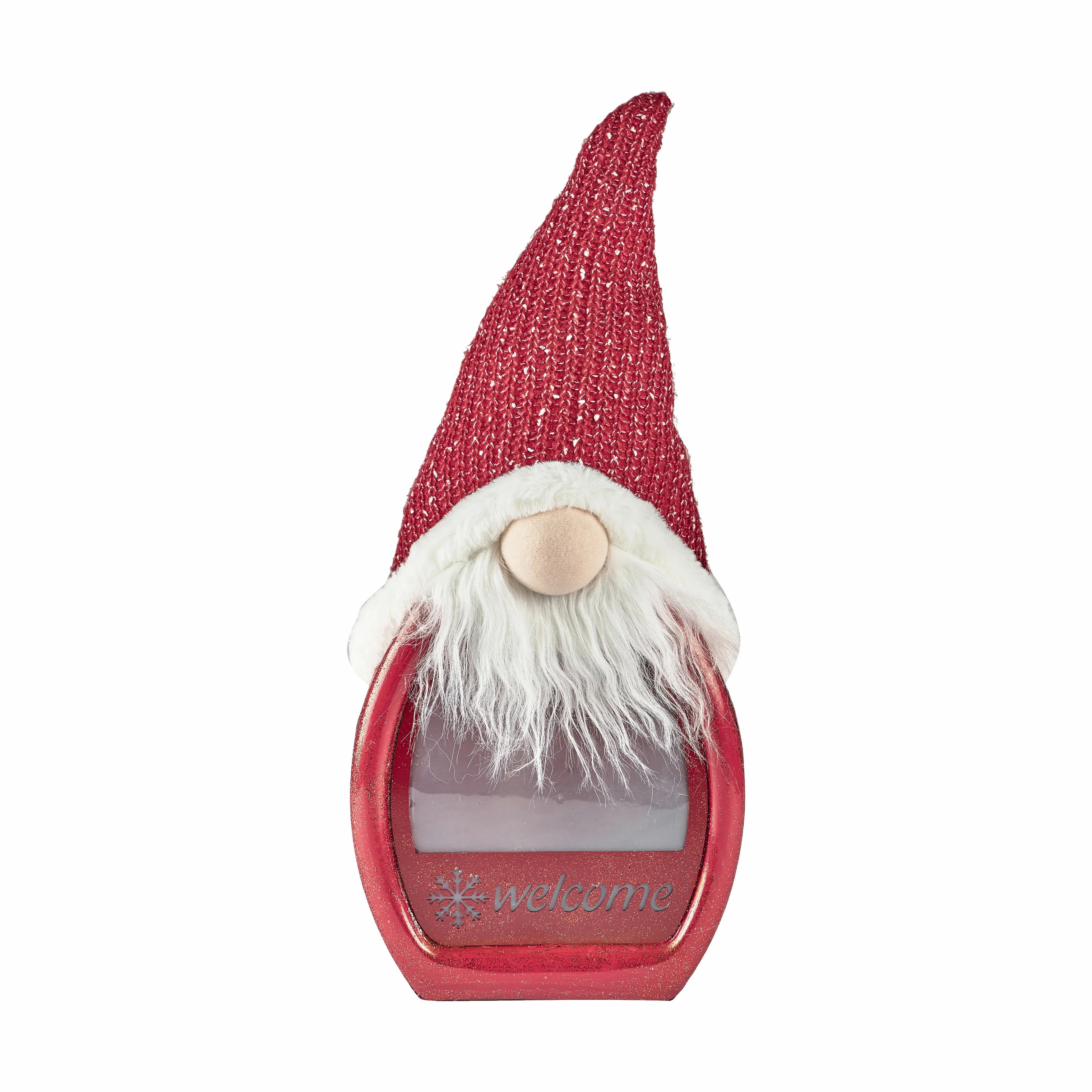 Casa Christmas Lysdekoration Christmas Classic LED julemand i Hvid/rød, 57,5 cm, 1
