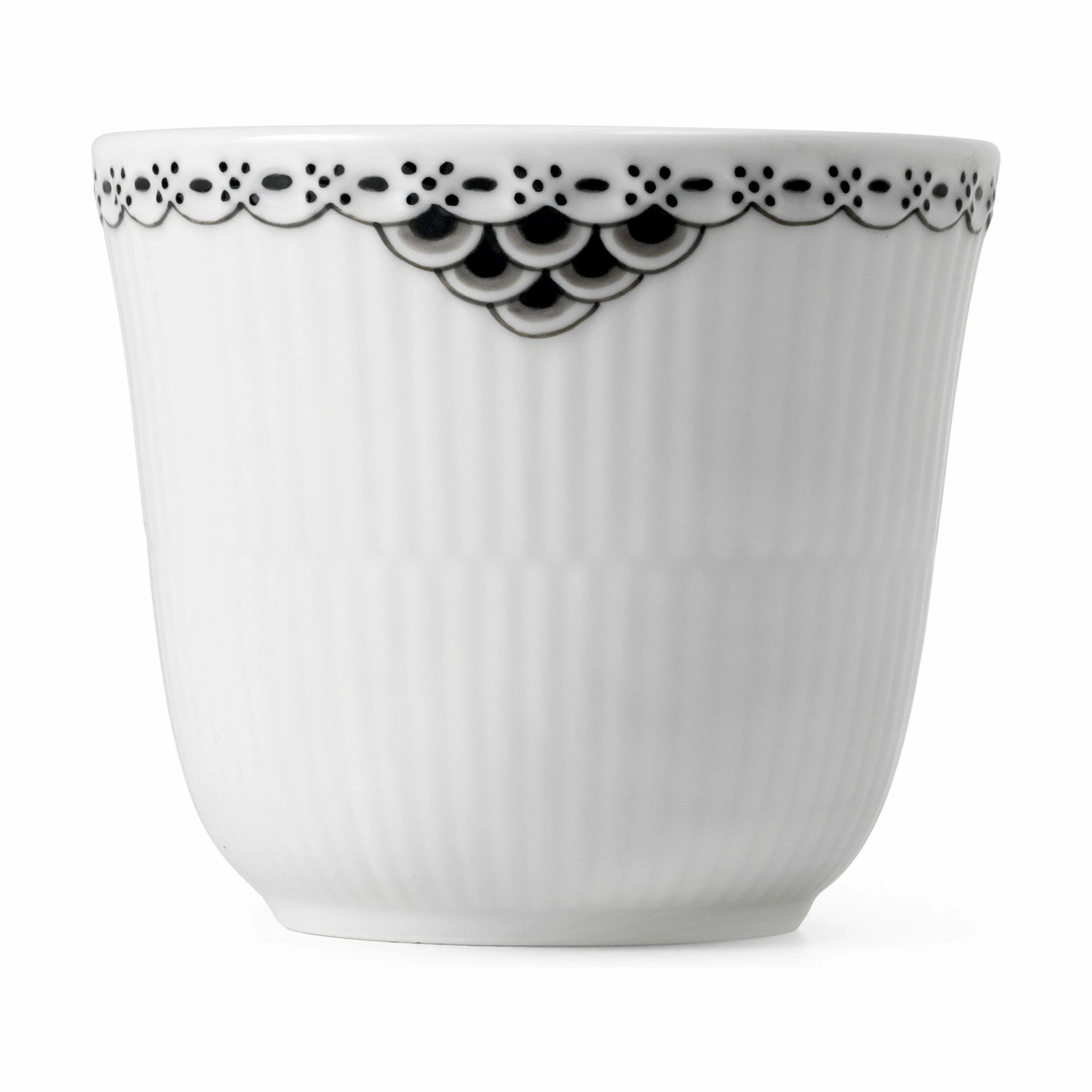 Royal Copenhagen Krus og kopper uden hank Sort Riflet Blonde Termokop i 26 cl, 1