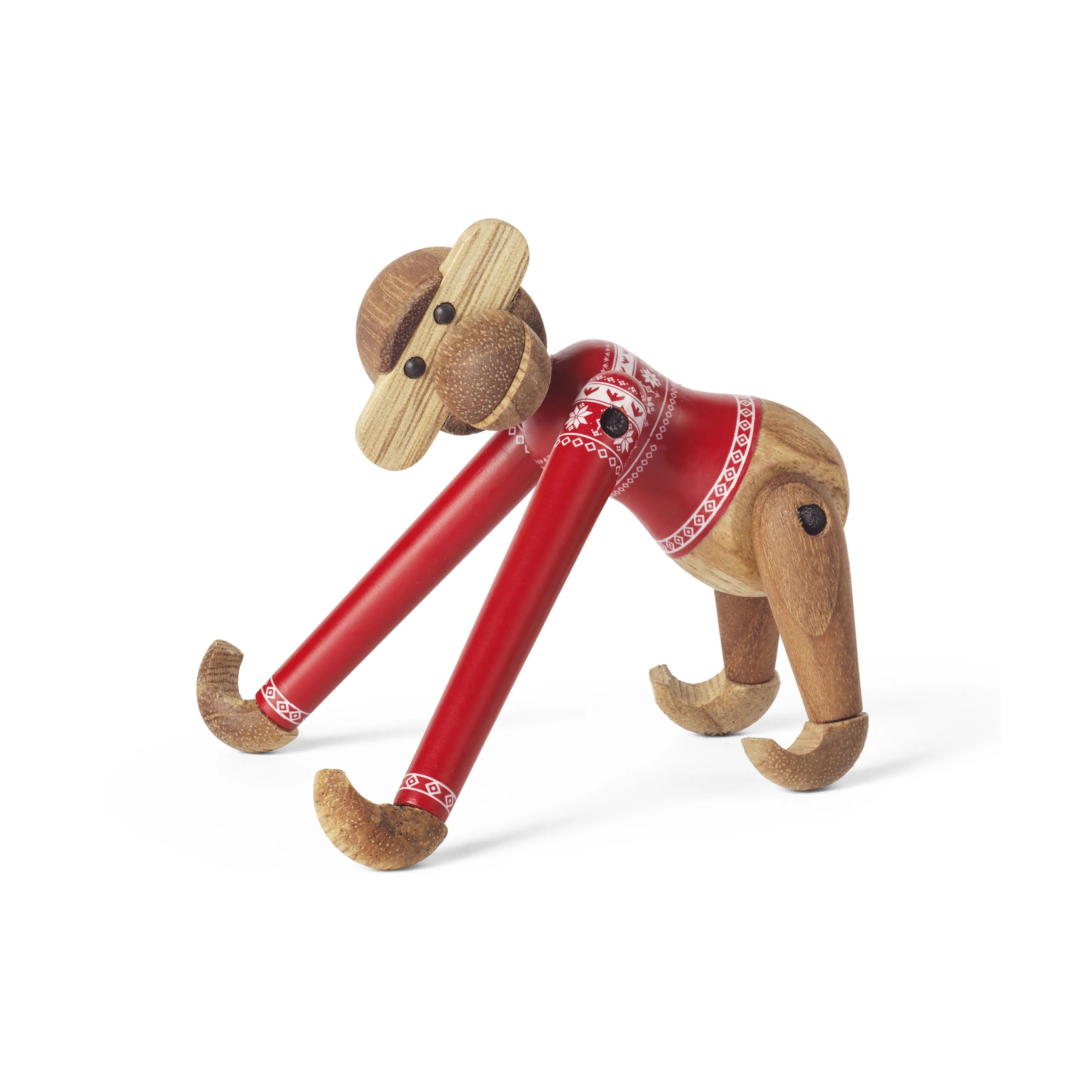 Kay Bojesen Dyrefigurer Monkey Abe m. julesweater - Mini i 9,5 cm, 4