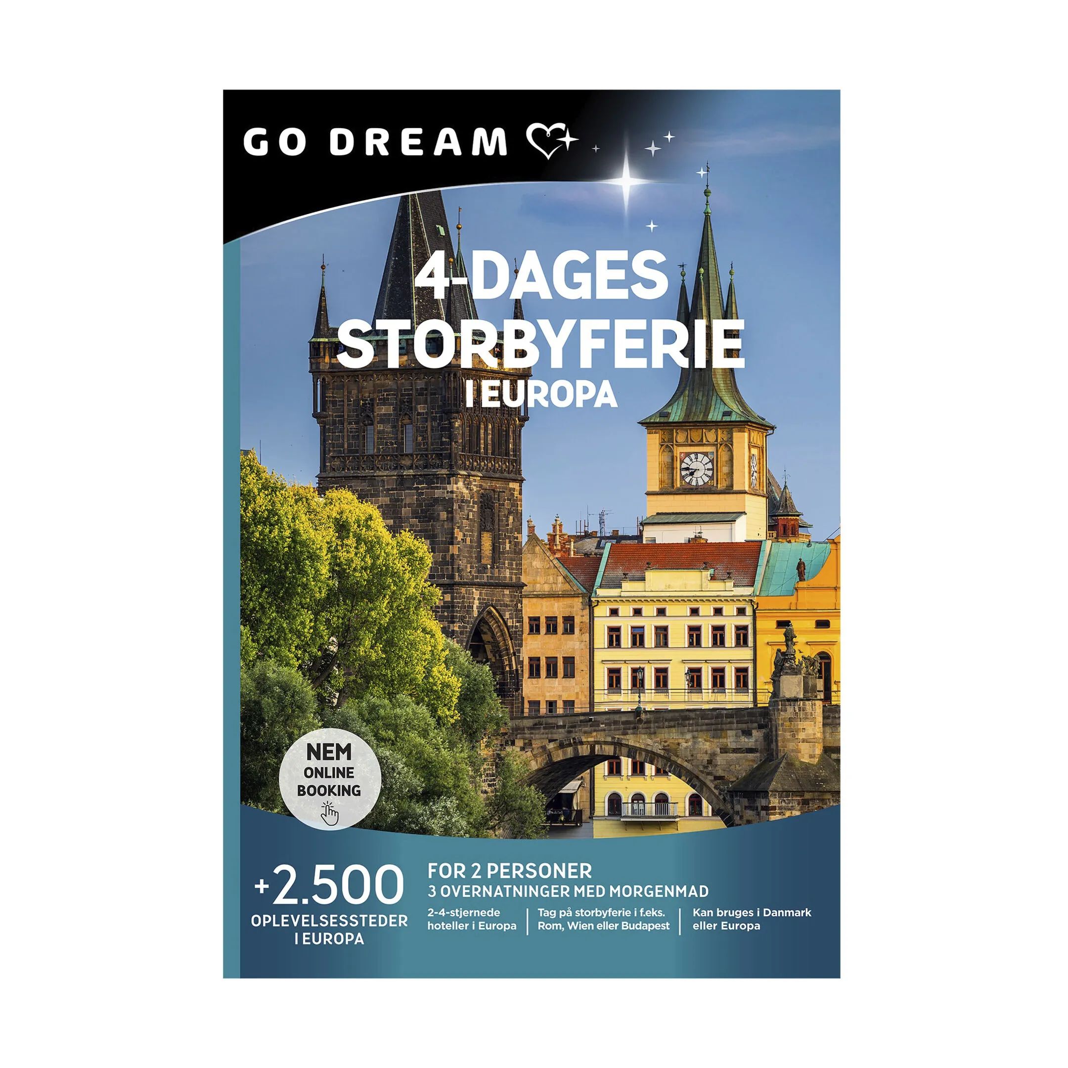 GO DREAM Oplevelsesgavekort Gavekort - 4-dages storbyferie i Europa i 4-dages storbyferie i Europa, 1