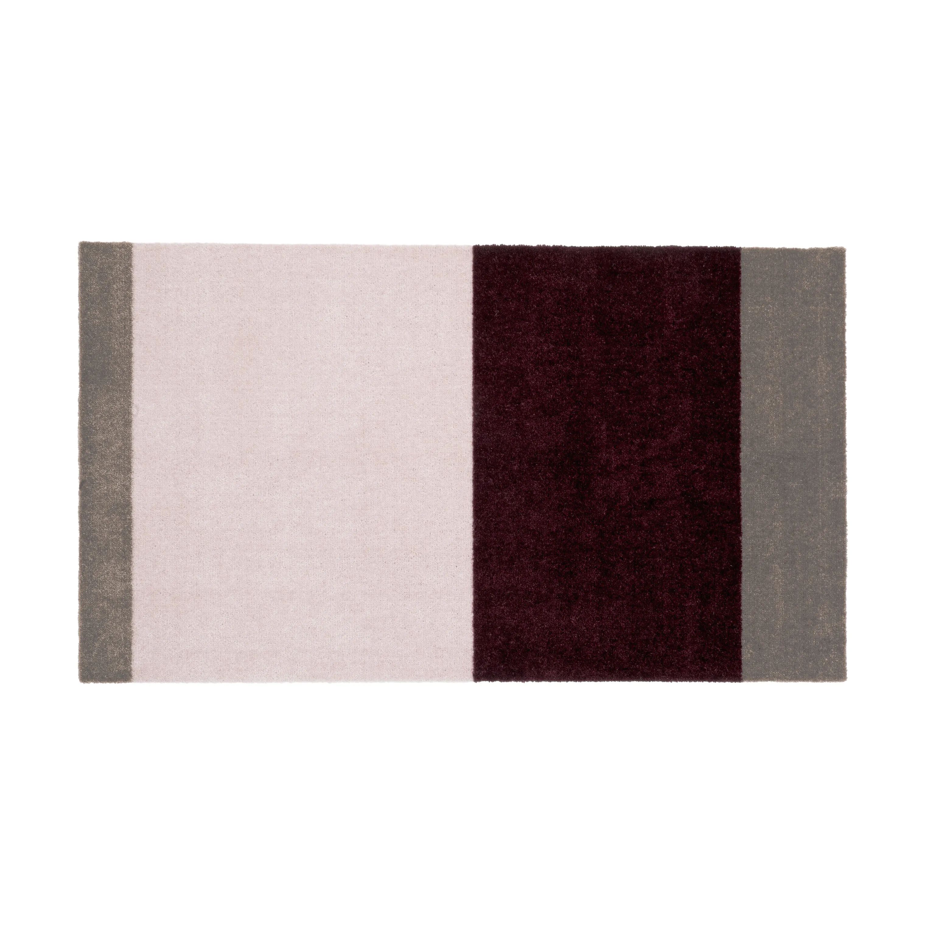 Tica Copenhagen Gulvtæpper Stripes Horisontal Gulvtæppe i Bordeaux/ Rosa/Sand, B67 x L120 cm, 1