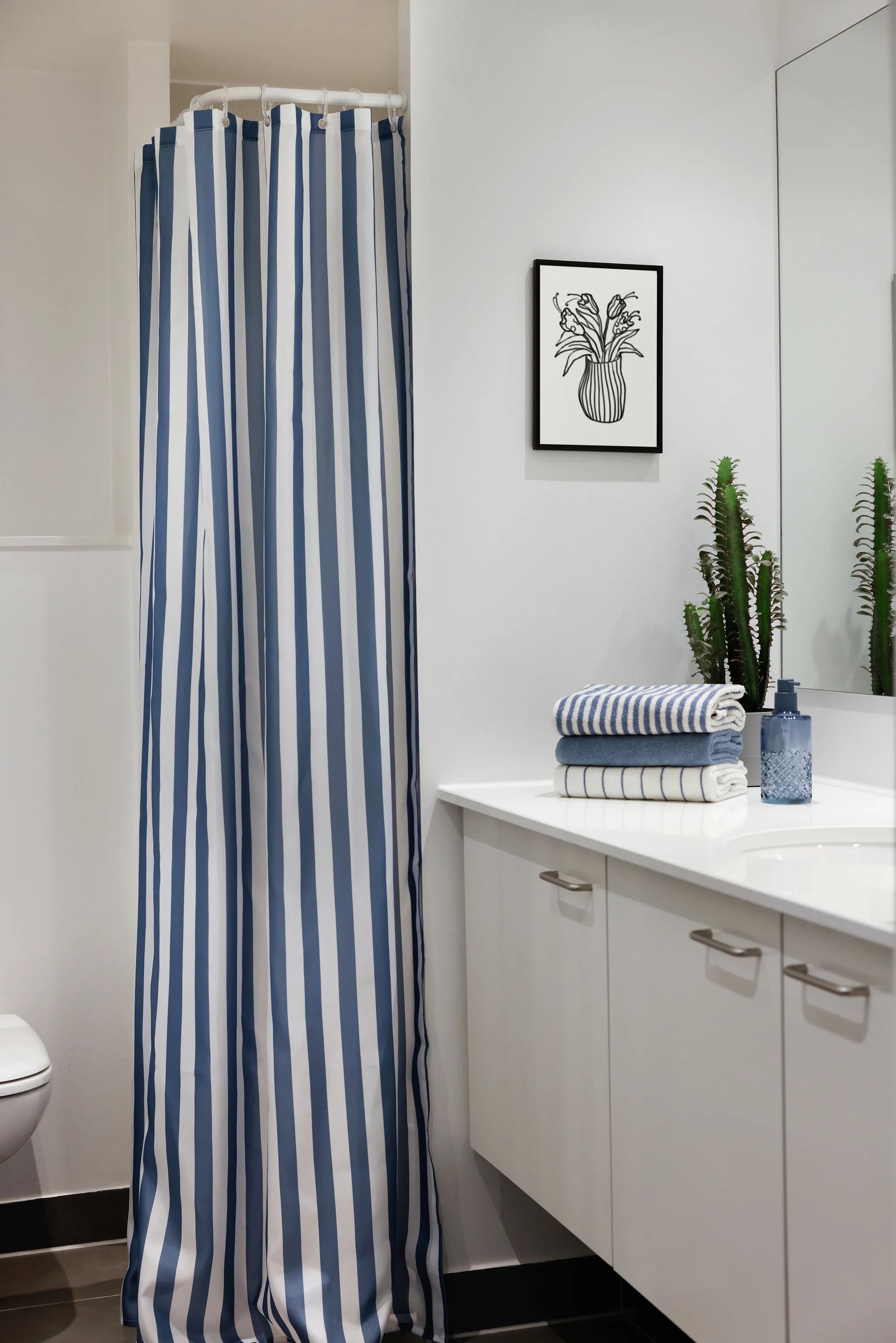 CASA Living Badeforhæng Badeforhæng i Blåstribet, 2