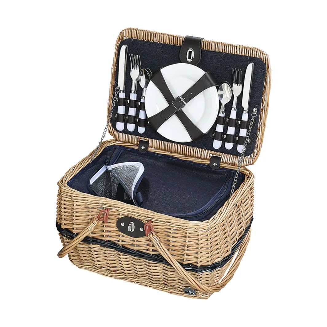 Cilio Picnickurve Idro Picnickurv - 4 personer i Brun / Blå, 2