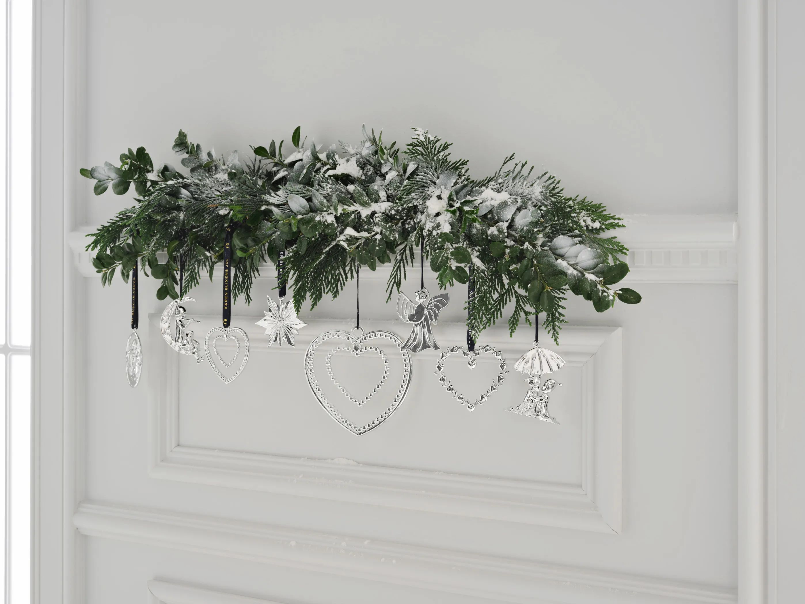 Rosendahl Juleophæng Karen Blixen Julepynt - Kuglehjerte i Forsølvet, 7 cm, 2