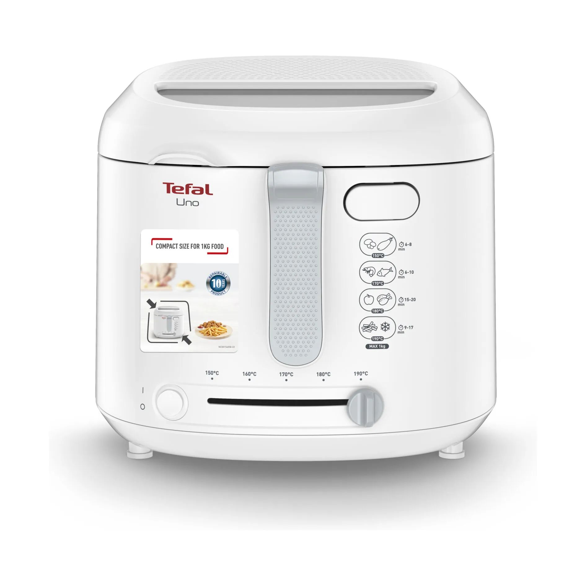 Tefal Frituregryder Fritøse Uno i Hvid, 3
