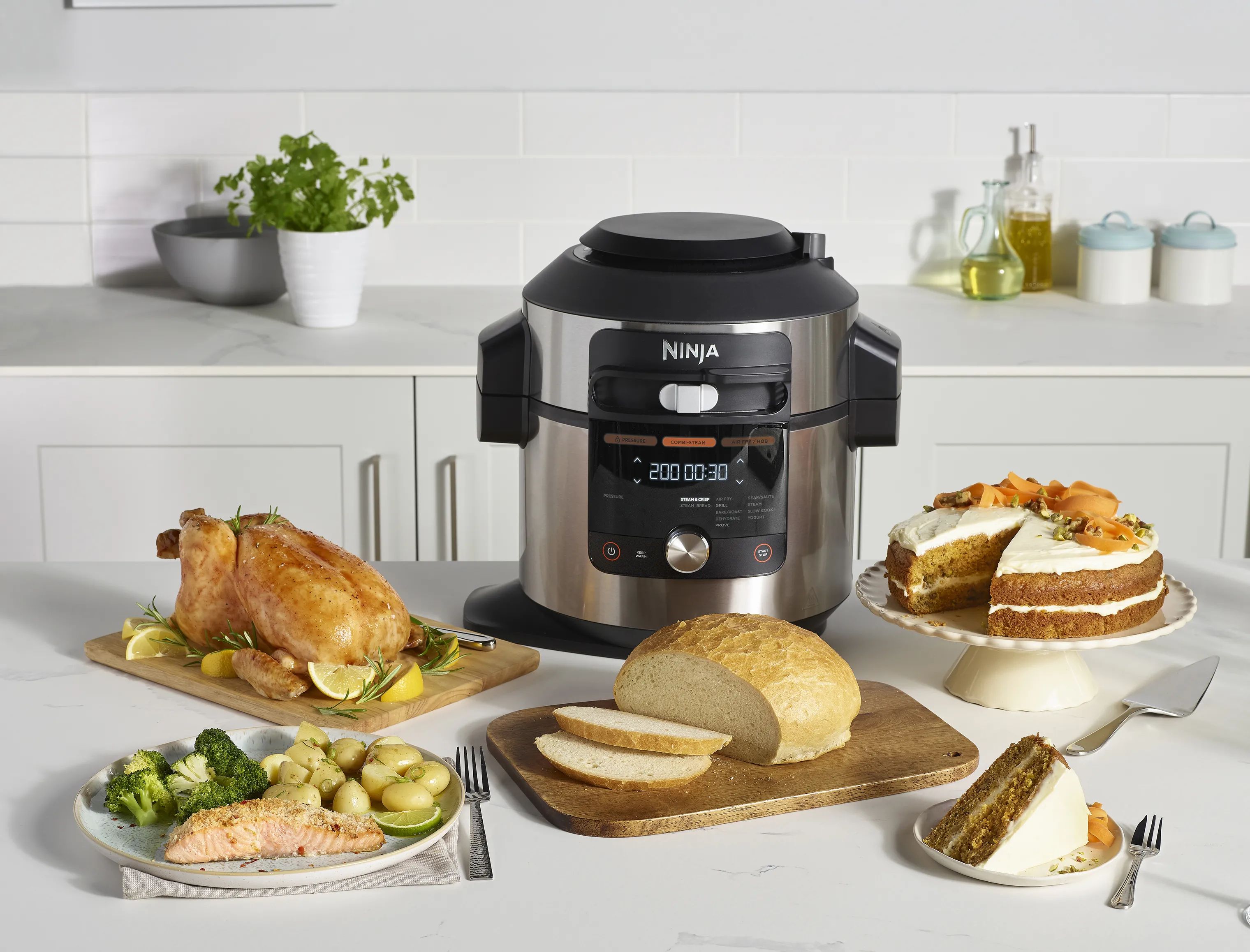 Ninja Slowcookere og multicookere Foodi ONE-Lid Multicooker 14-i-1 i Stål/sort, 2