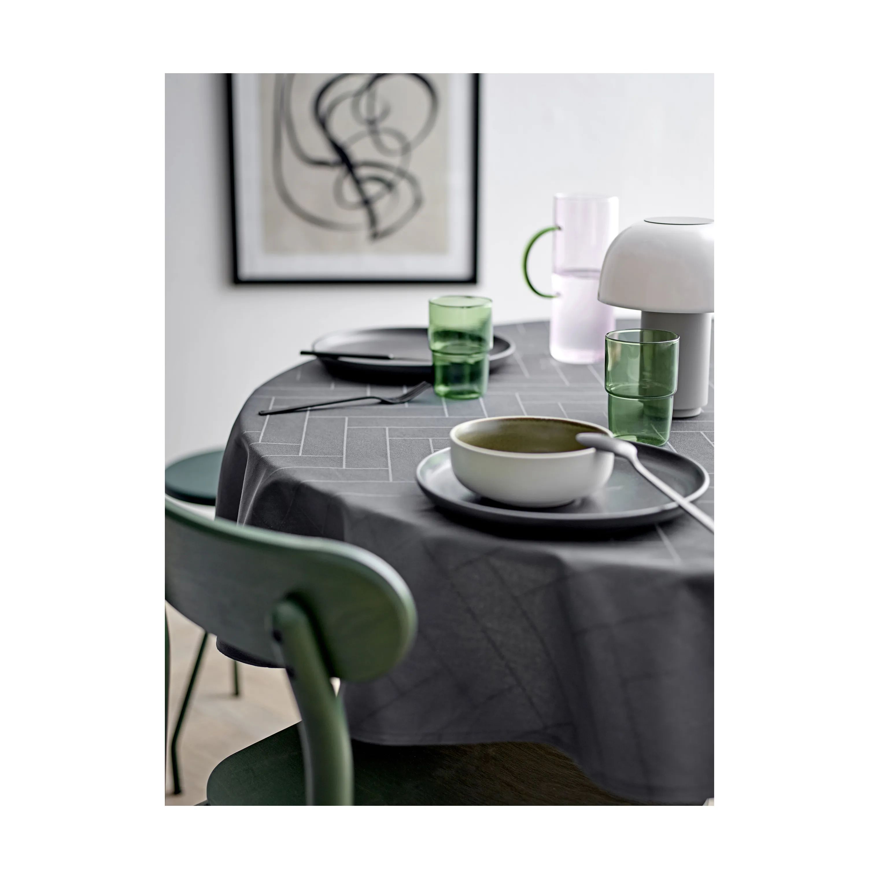 Södahl Duge Tiles Damask Dug i ash, 2