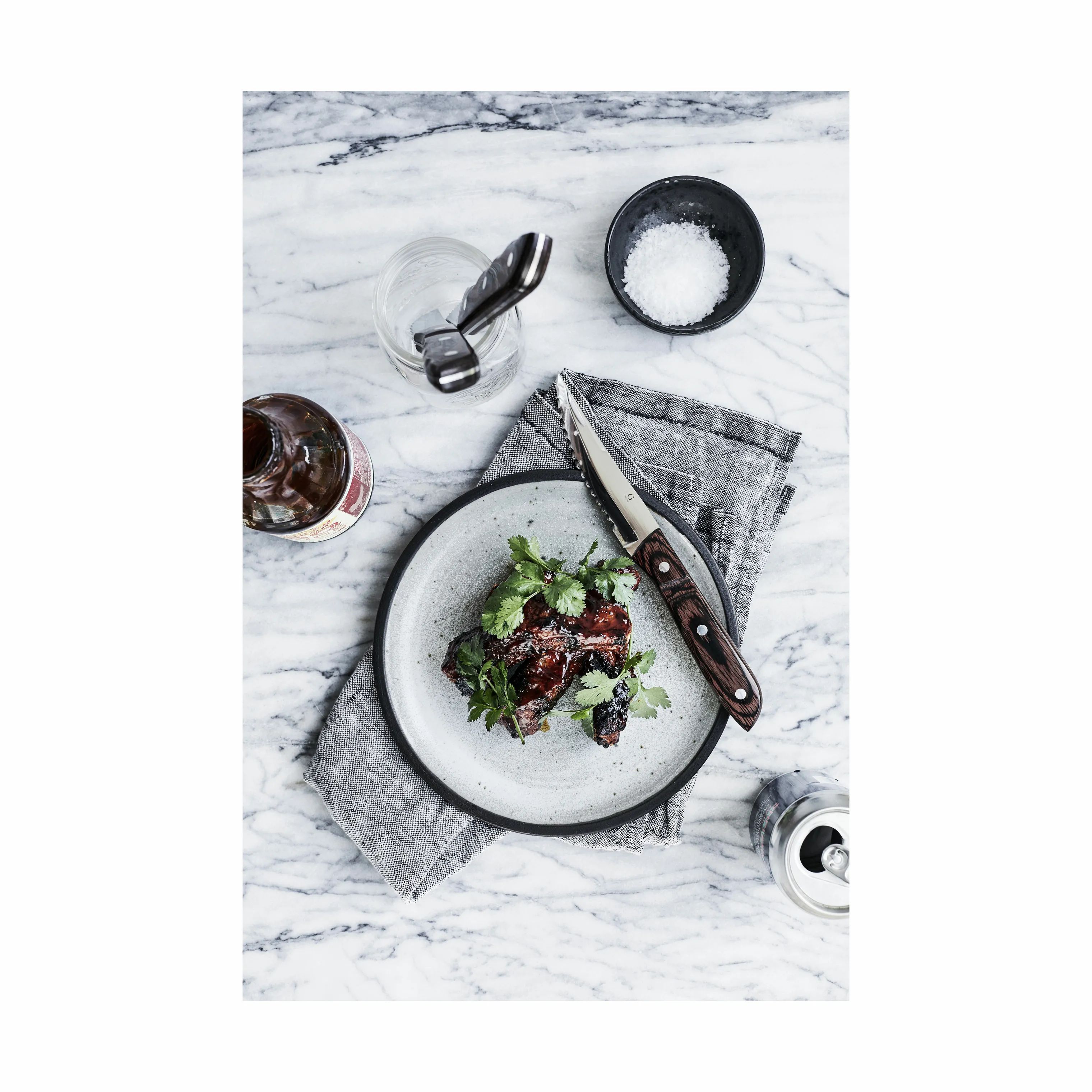 Gense Bestiksæt Old Farmer Classic XL Steakknive - 4 dele i Brun/stål, 4 stk., 4