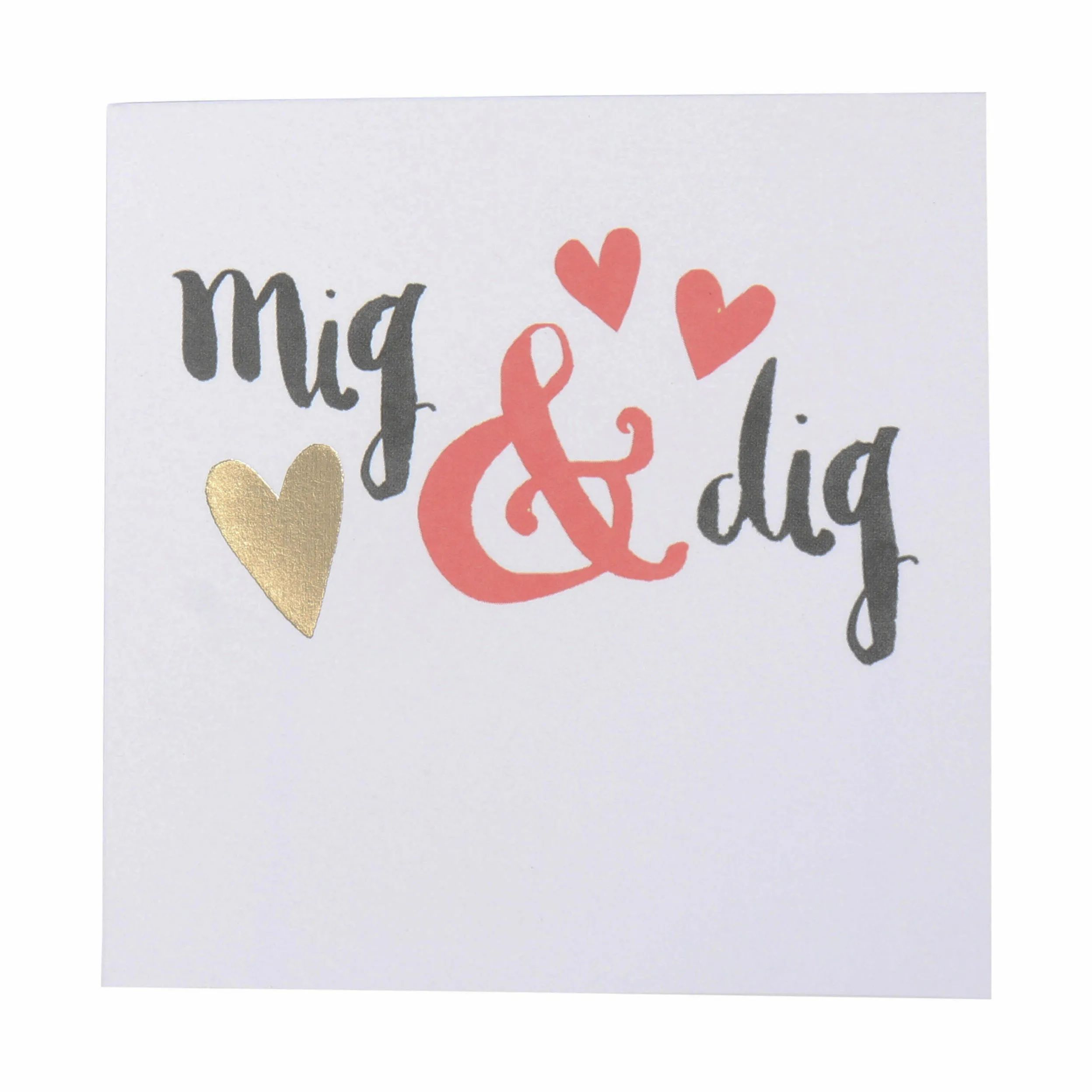 CASA Living Kort Kort - Mig og dig i hvid;rød;sort, 1