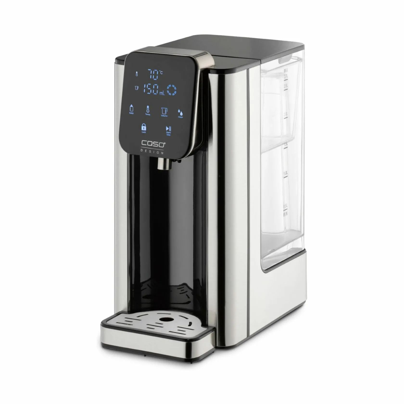 Caso Elkedler Varmtvandsdispenser CS1879 i Sort/sølvfarvet, 4