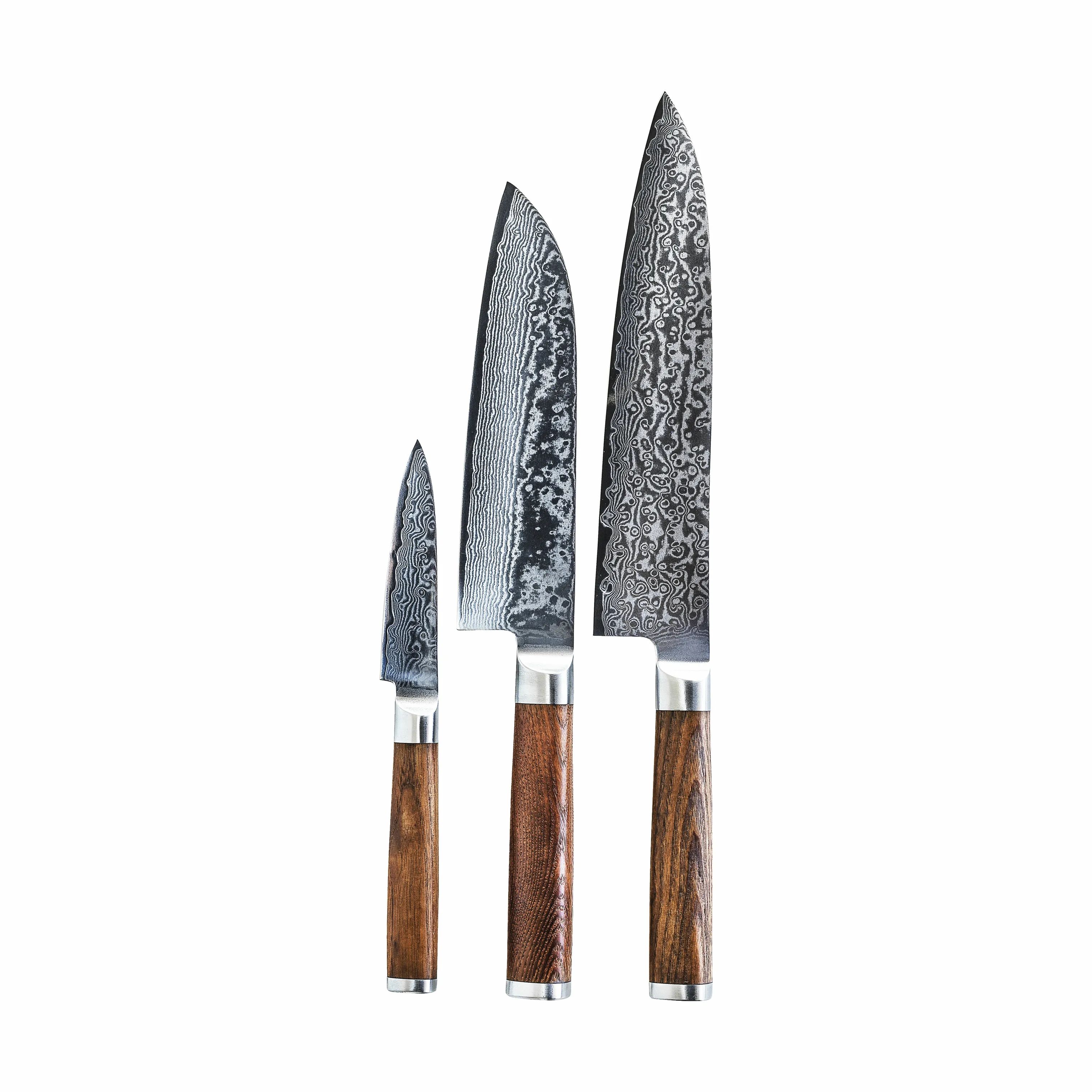 Timm Vladimir Kitchen Knivsæt Knivsæt - 3 dele i Sølv/brun, 1