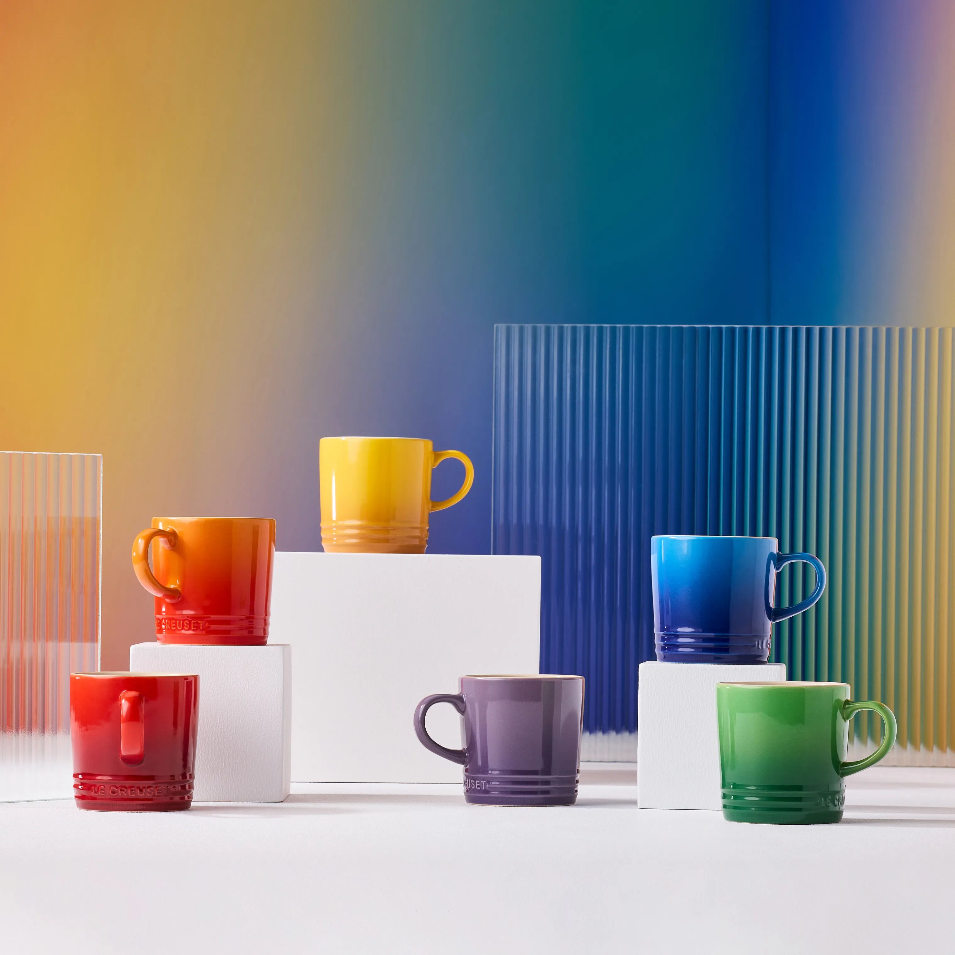 Le Creuset Krus og kopper med hank Rainbow Krus - 6 stk. i Rainbow, 3