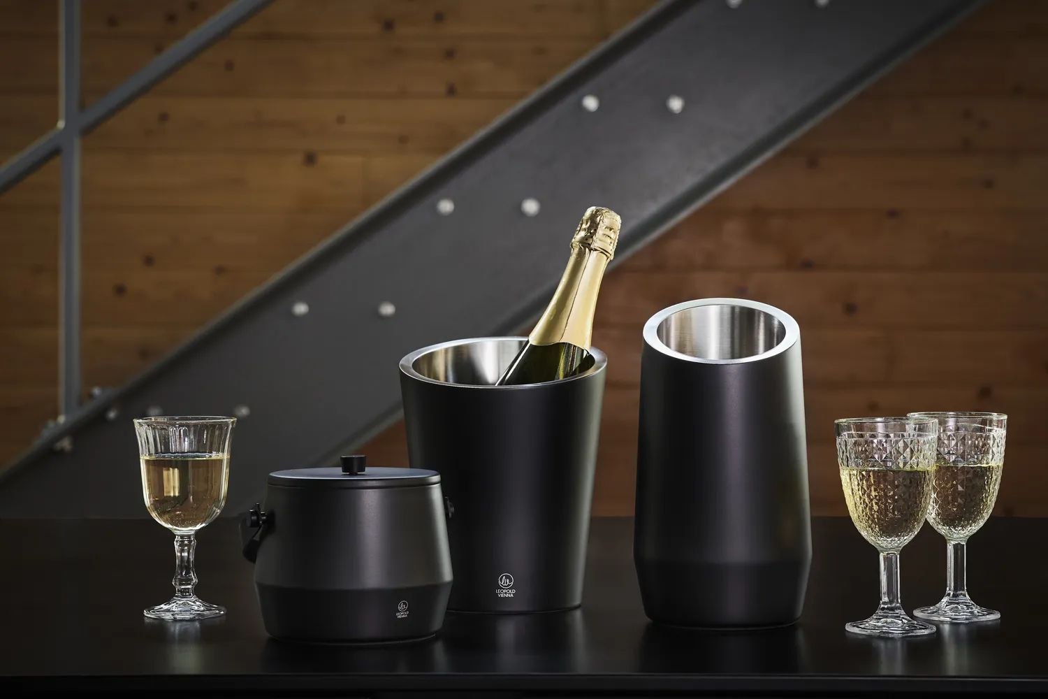 Leopold Vienna Champagnekølere Champagnekøler i Sort, 2