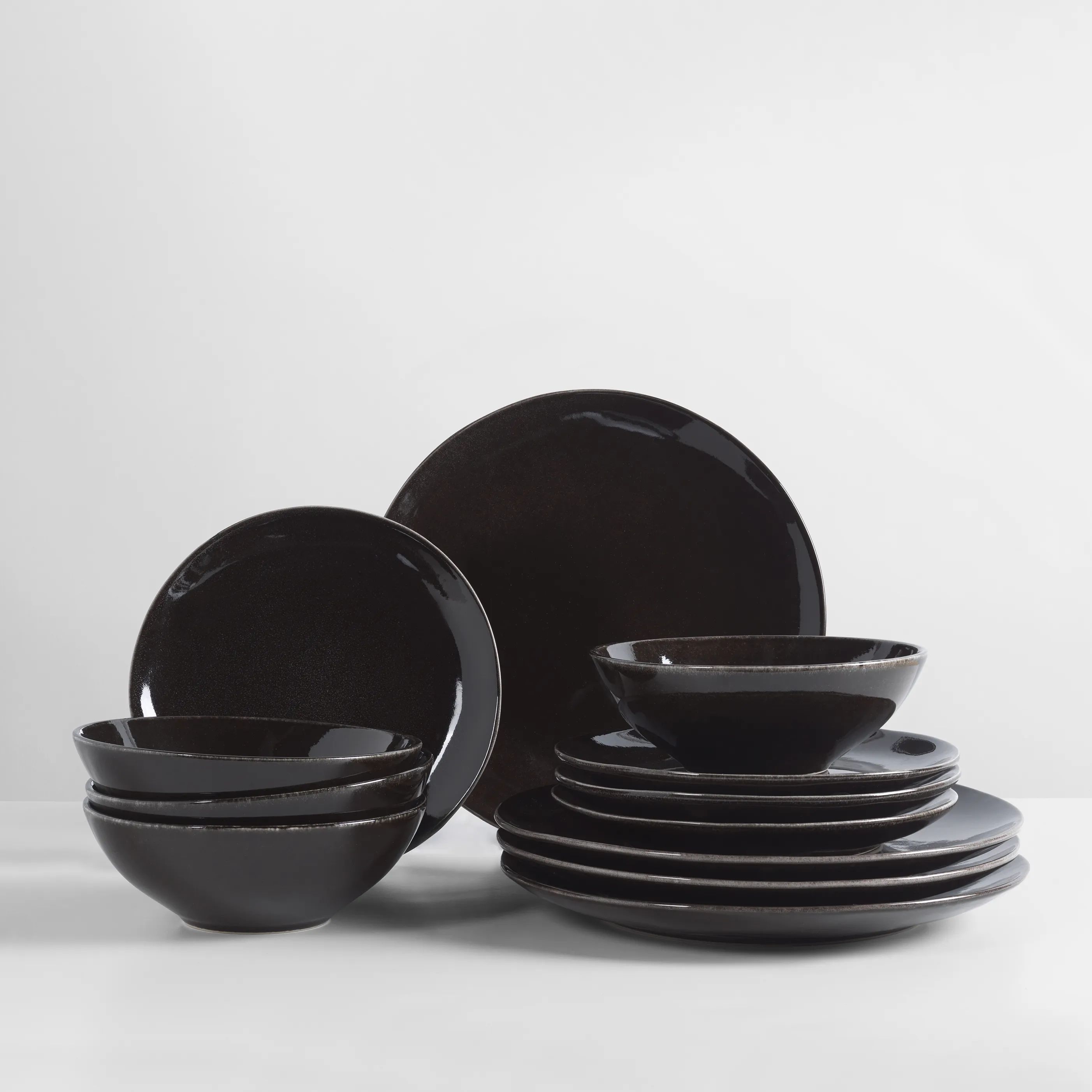 Broste Copenhagen Middagstallerkener Nordic Coal Middagssæt - 12 dele i Charcoal, 2