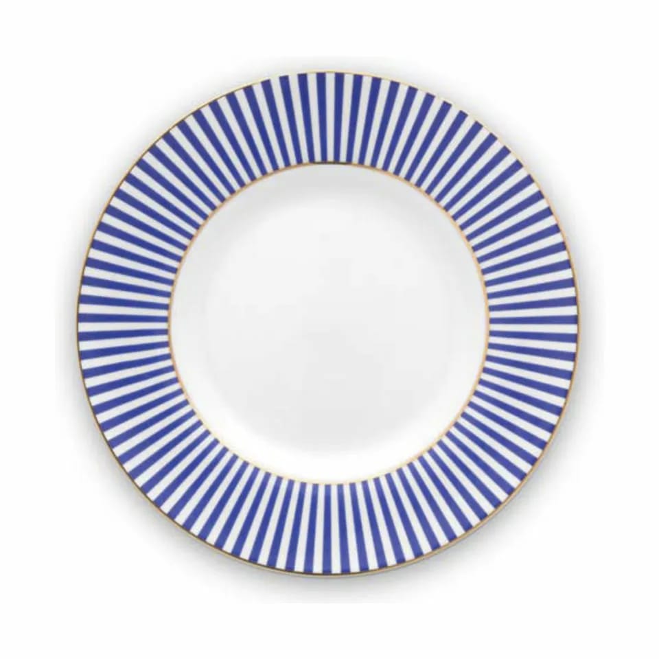 PIP Studio Frokosttallerkener Royal Stripes Tallerken i Blue / White, 17,4 cm, 1