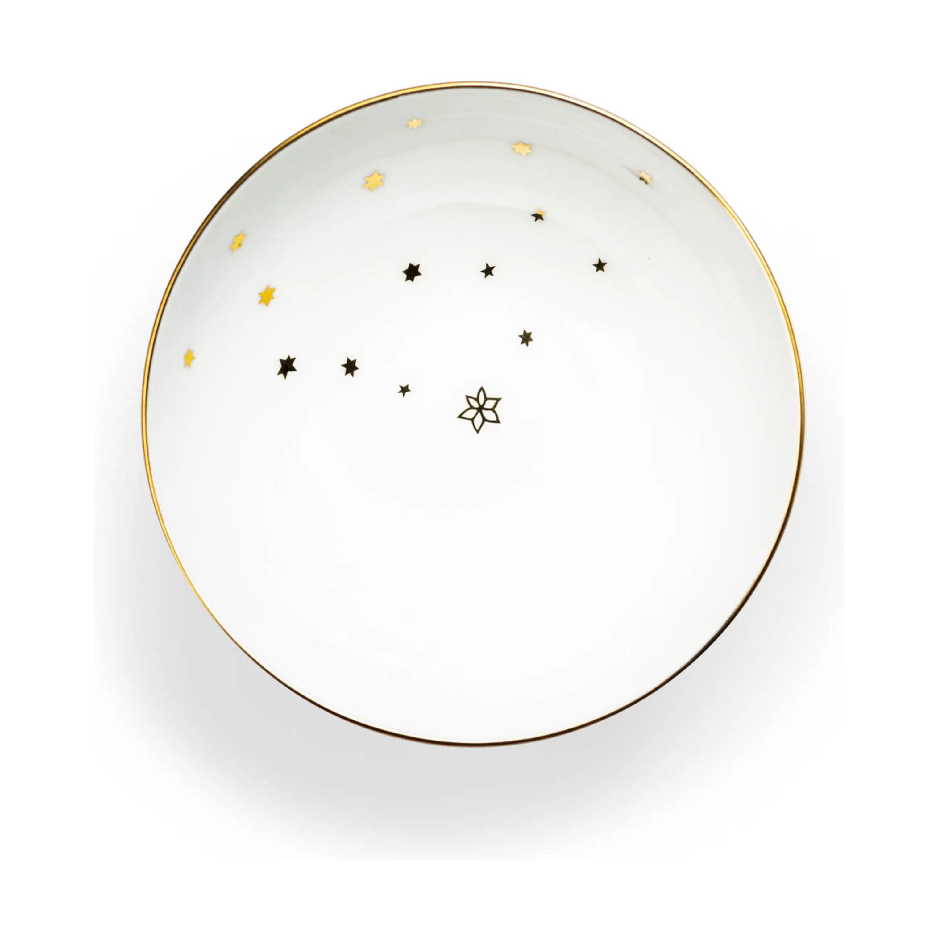 Jette Frölich Design Serveringsskåle Vinterstjerner Dyb Tallerken i Hvid, 15 cm, 4