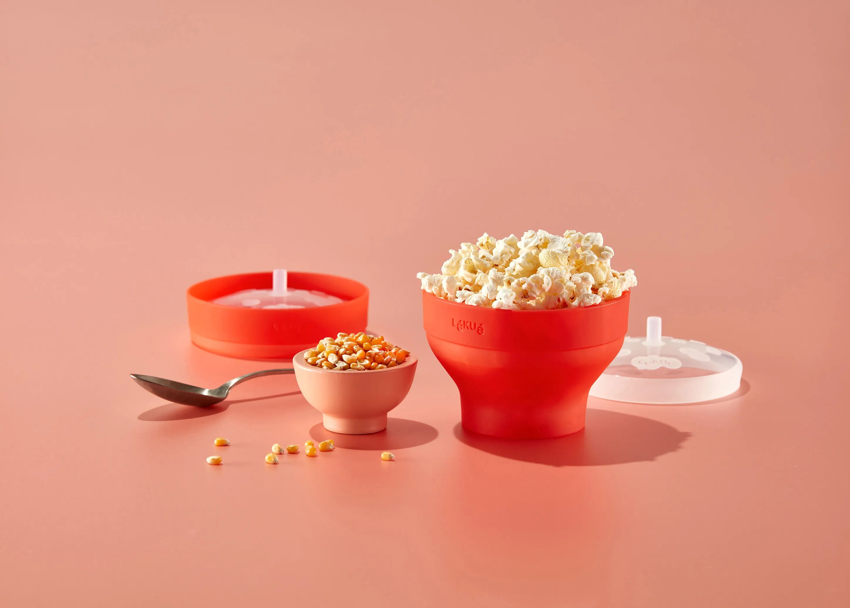 Lékué Popcornmaskiner Lekue Madlavning Popcornmaker - 2 stk. i roed, 3