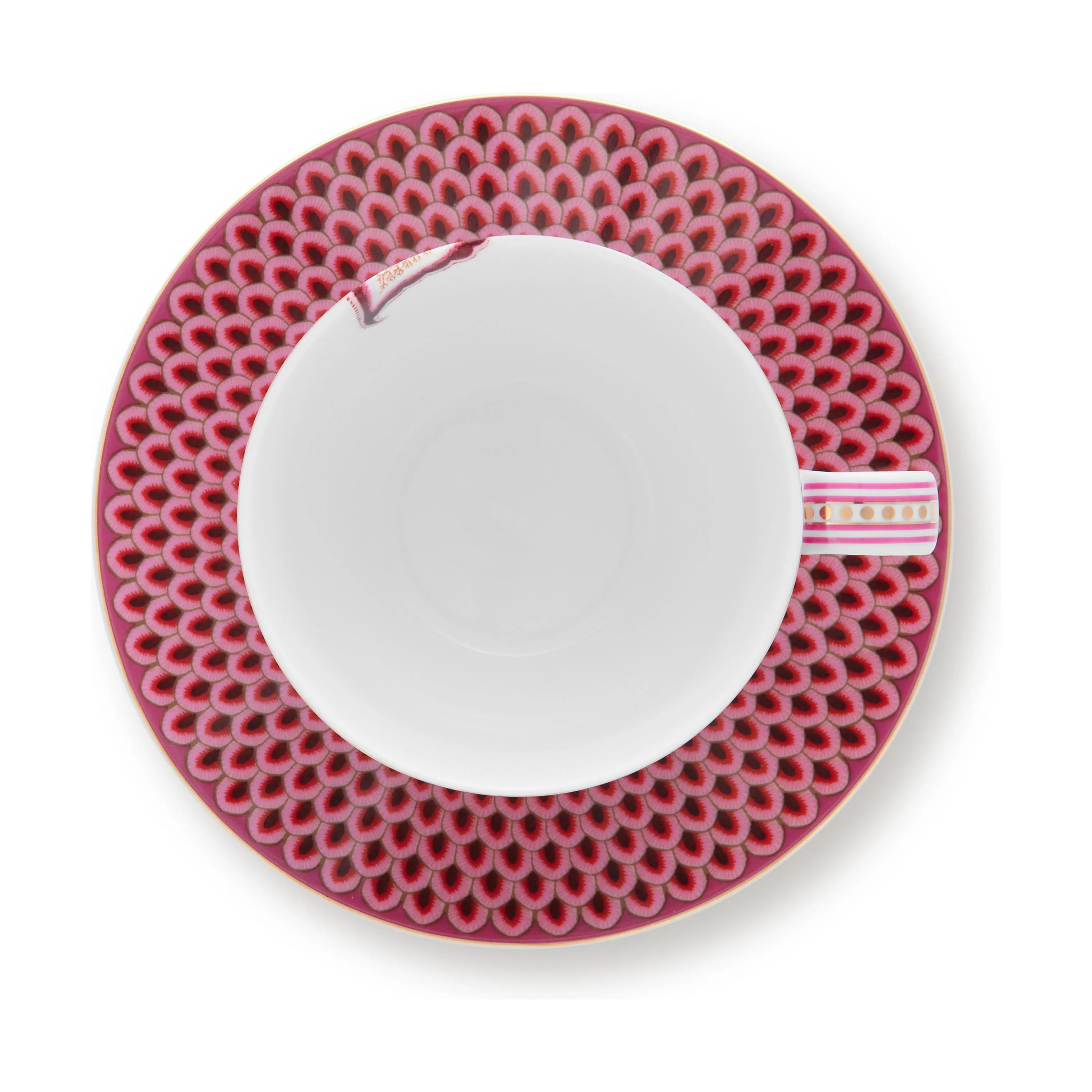 PIP Studio Krus og kopper med hank Flower Festival Kop m. underkop i Pink, 5