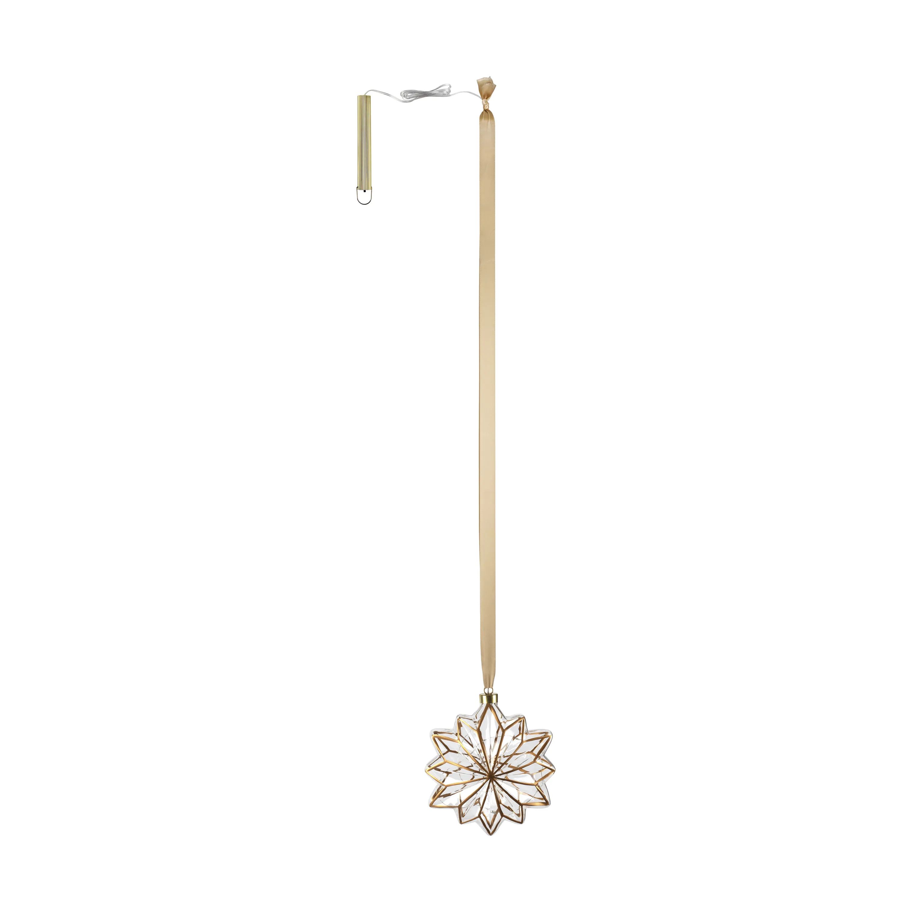 Casa Christmas Lysdekoration LED Ophæng - Stjerne i guld stjerne, 3