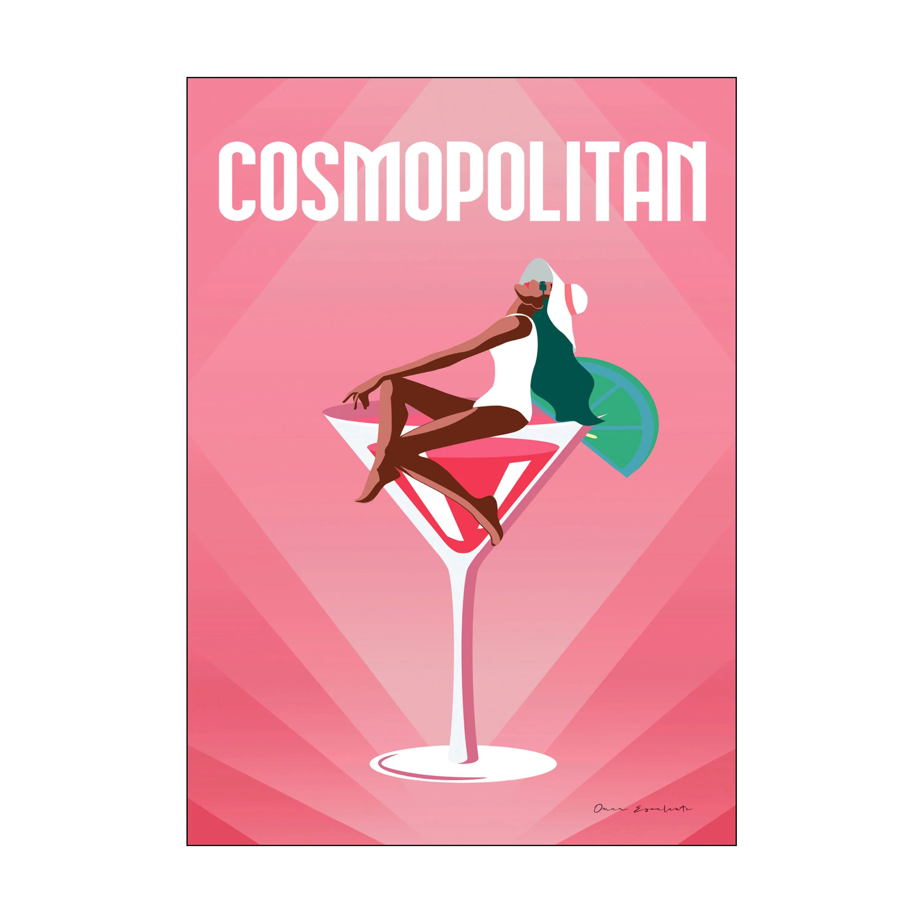 Poster&Frame Plakater Plakat - Cosmopolitan i Multifarvet, B30 x L40 cm, 1