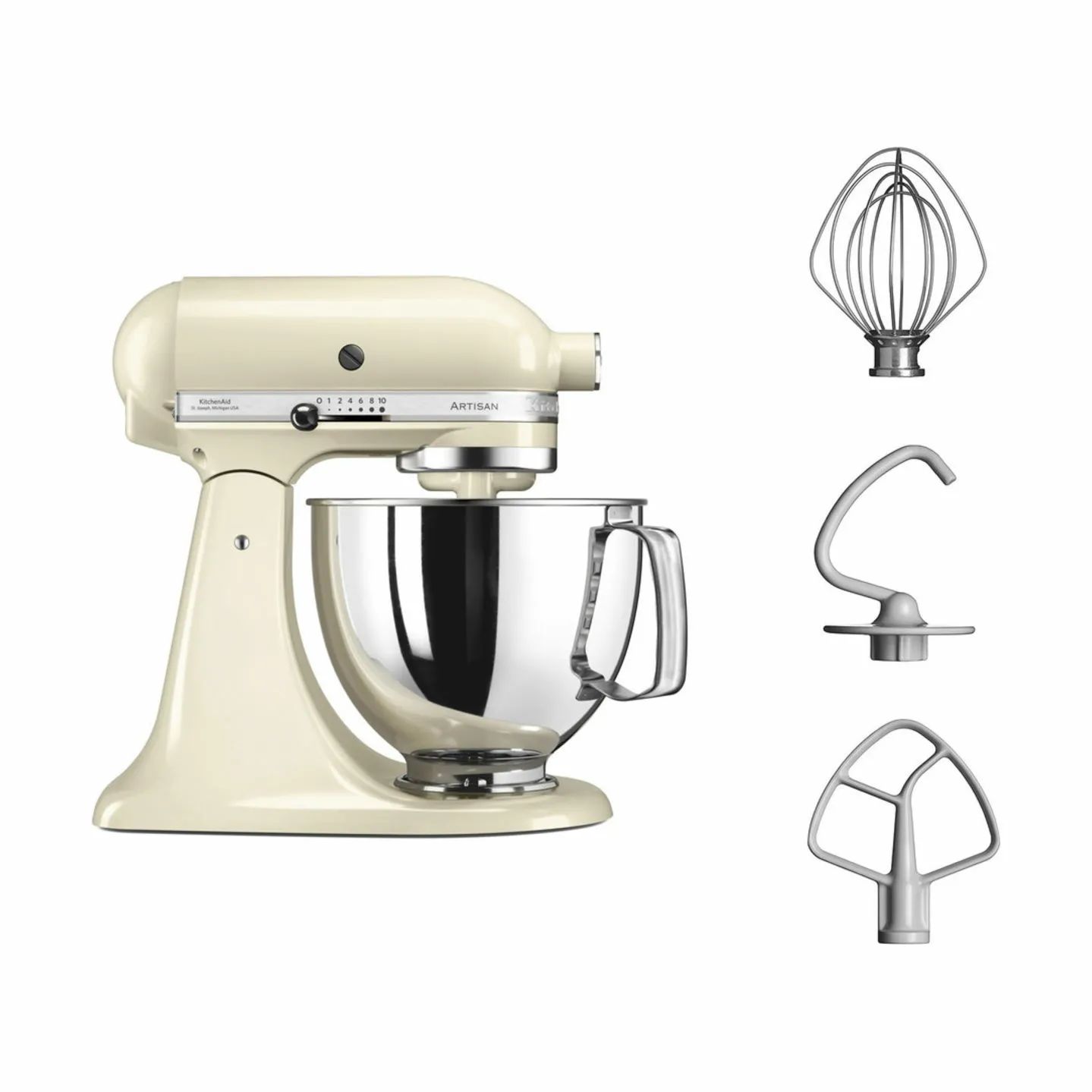 KitchenAid Røremaskiner Artisan Røremaskine 5KSM125EAC i Creme, 4