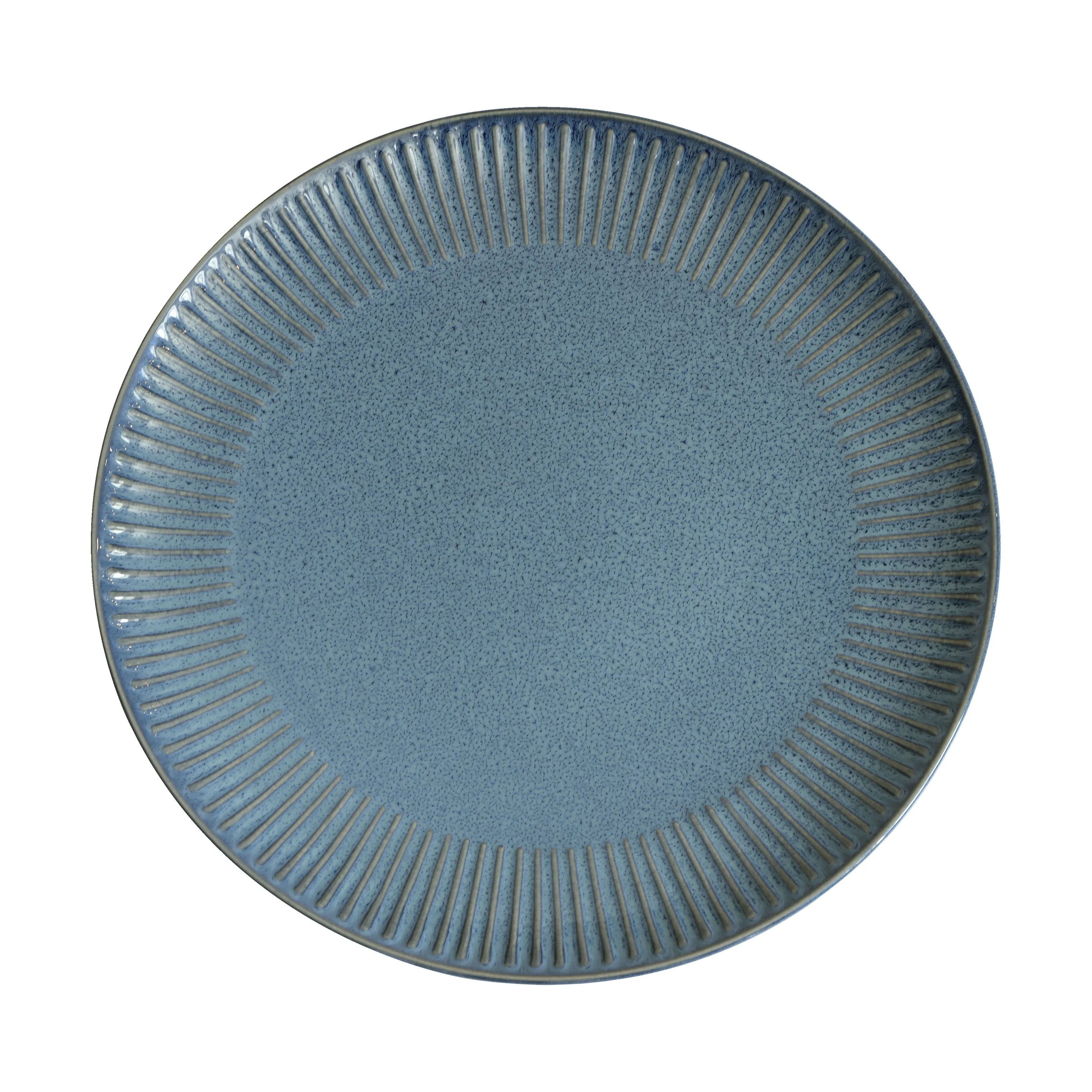 CASA Living Middagstallerkener Sofia Riflet Tallerken i Blå, 27 cm, 1