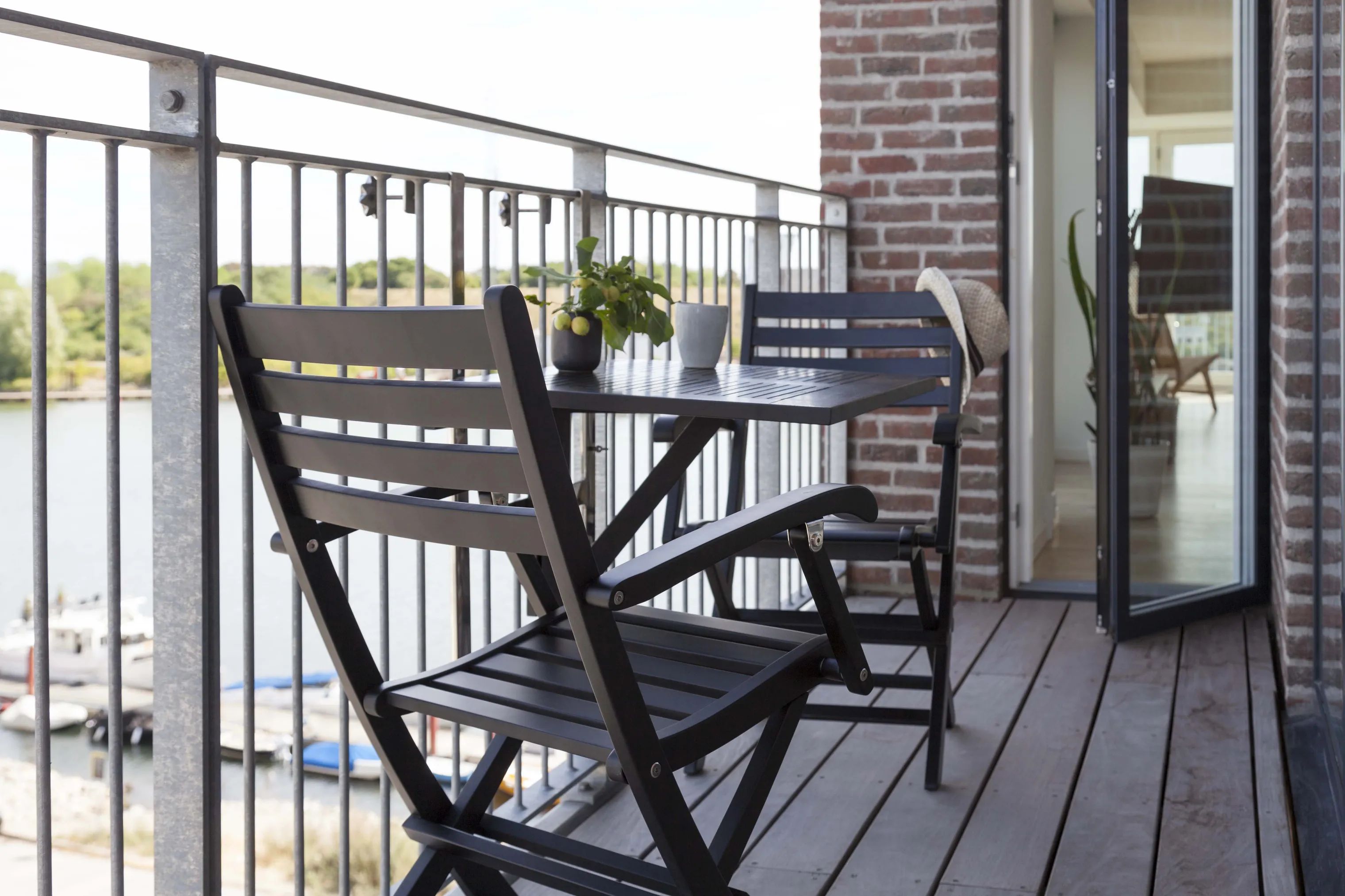 cinas Altanborde Outdoor Balcony Bord i Sort, 51 cm, 2