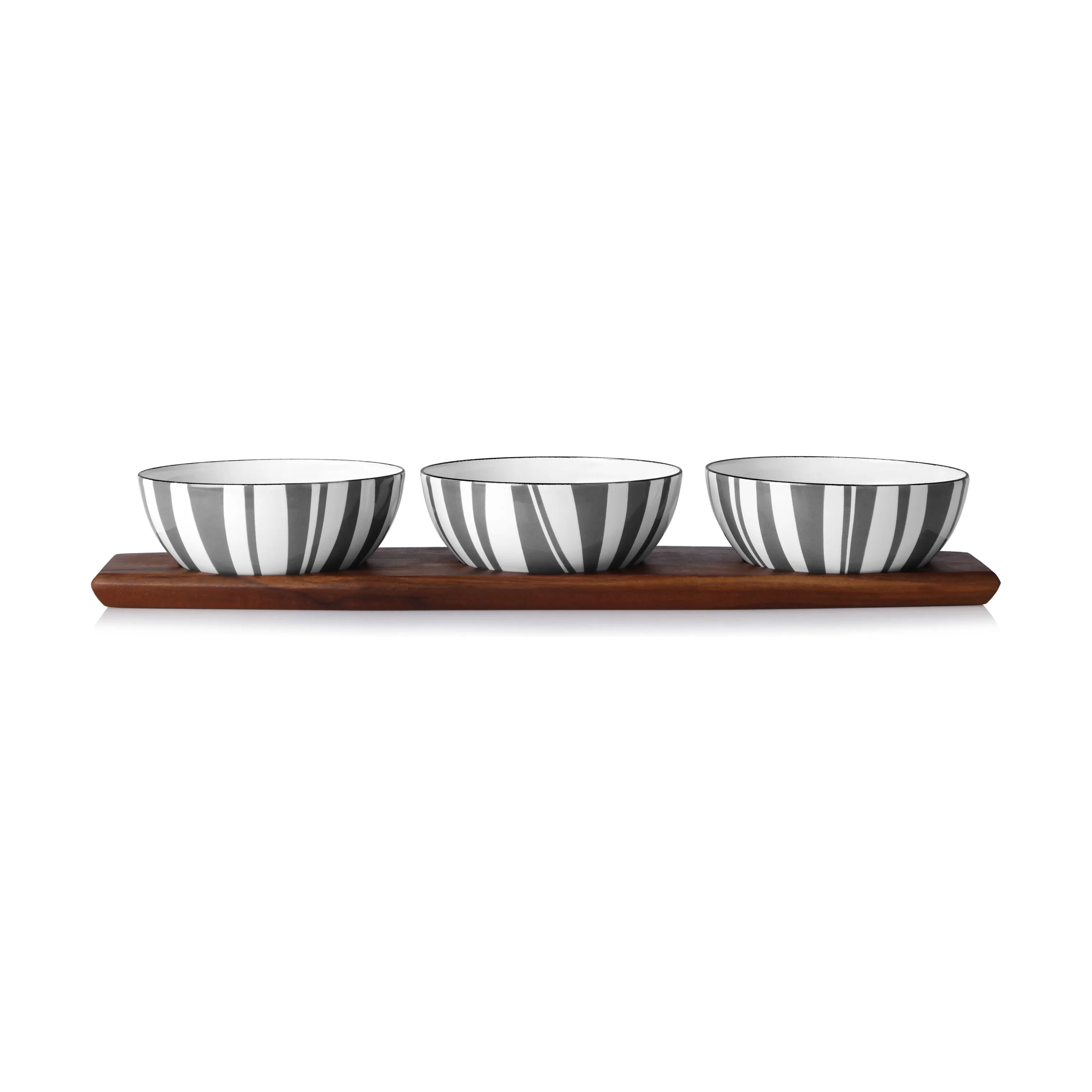 Cathrineholm Skåle Stripes Snacksæt i Grå, 10 cm, 1