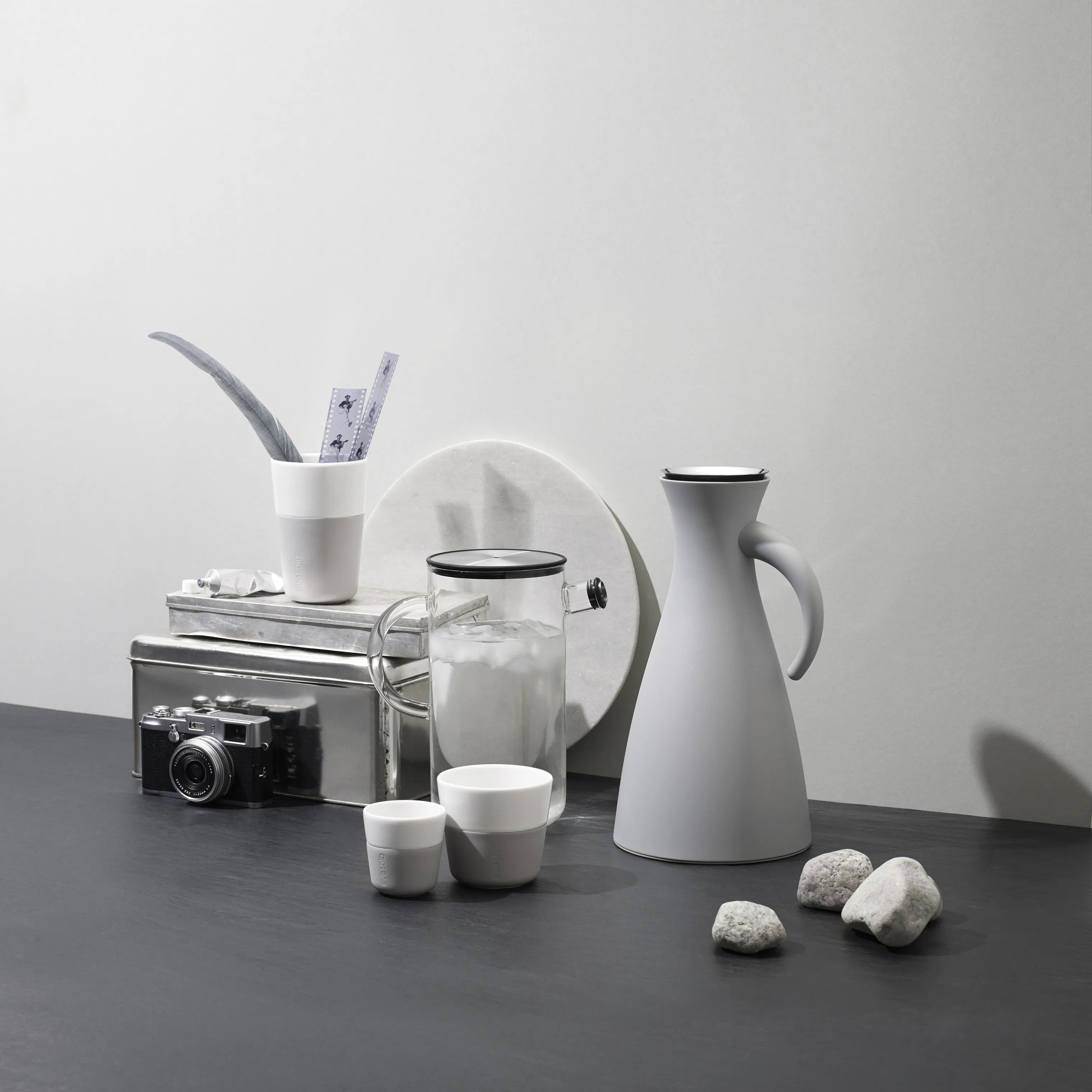 Eva Trio Termokander Termokande i Marble Grey, 1 L, 2