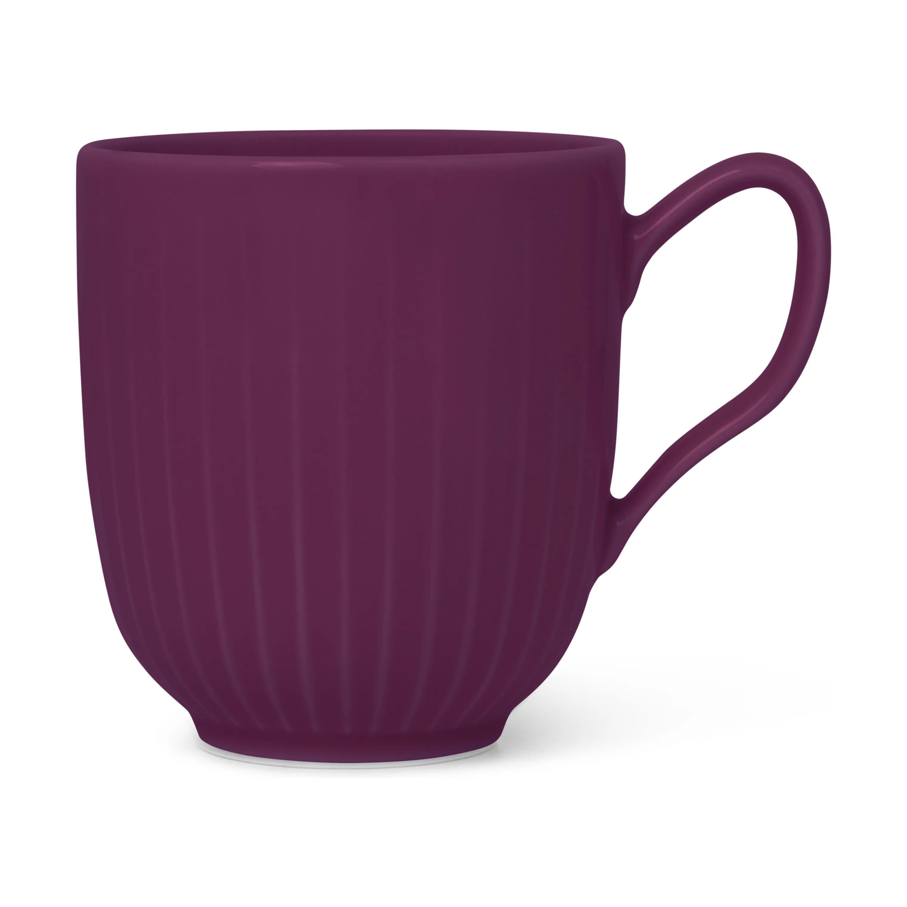 Kähler Krus og kopper med hank Hammershøi Krus - 2 stk. i Plum Purple, 1