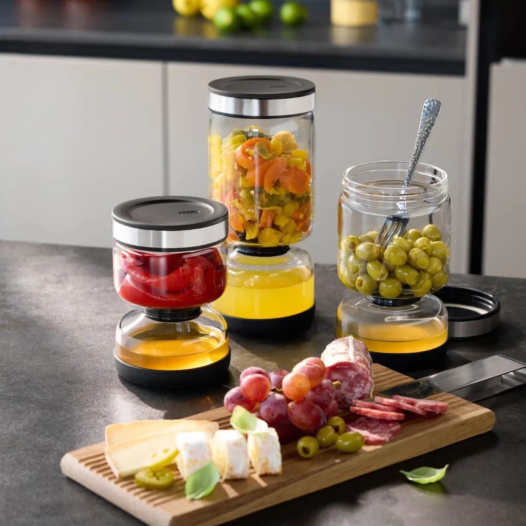 Gefu Opbevaringsglas Lavina Dræningsglas i 900 ml, 2