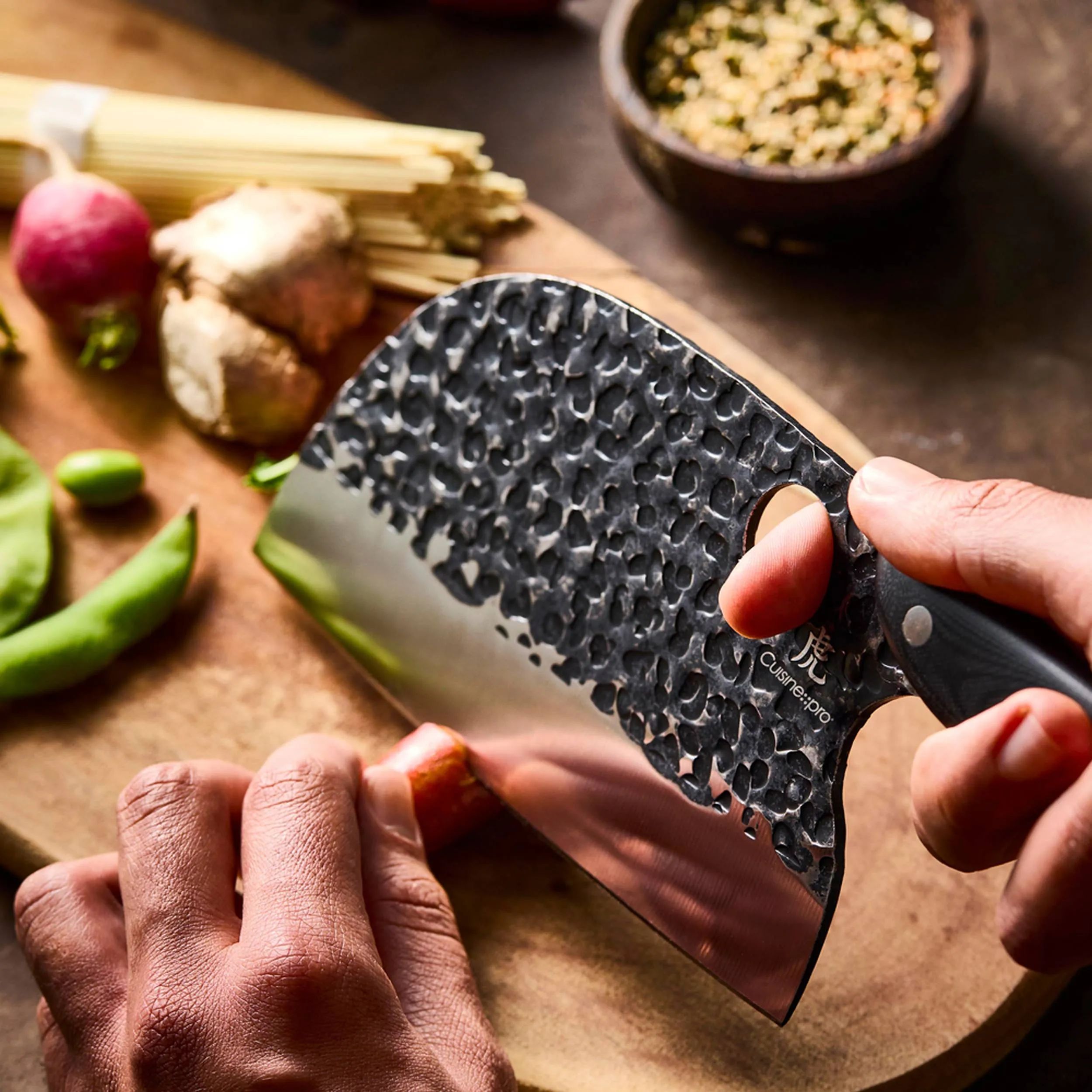 THE CUSTOM CHEF™ Kokkeknive Cuisine::pro Kuro Kiba Cuisine::pro® Kuroi Kiba™ Moon Kødøkse i Black, 5