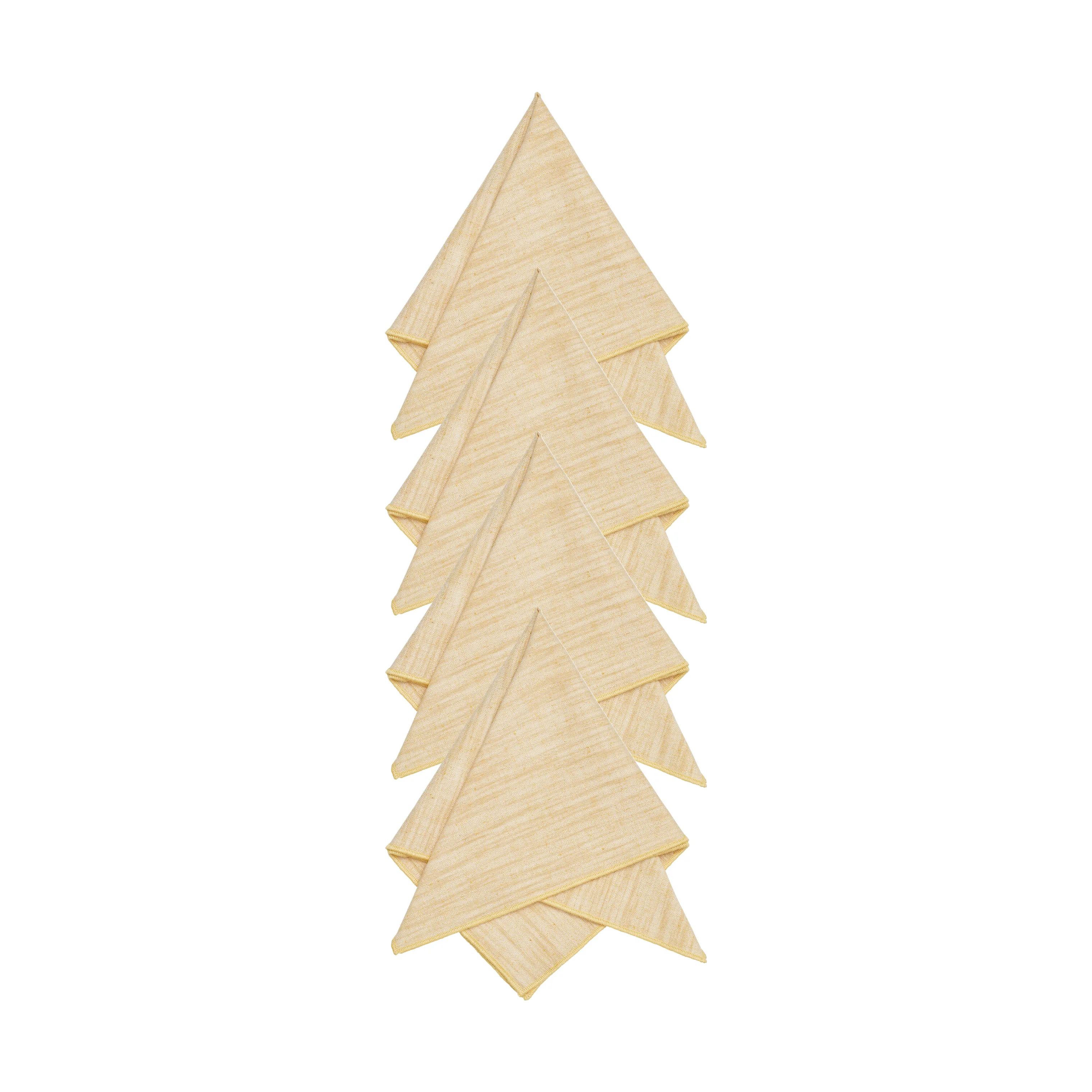 Svanefors Stofservietter Sabina Mundserviet - 4 stk. i Beige/gul, 1