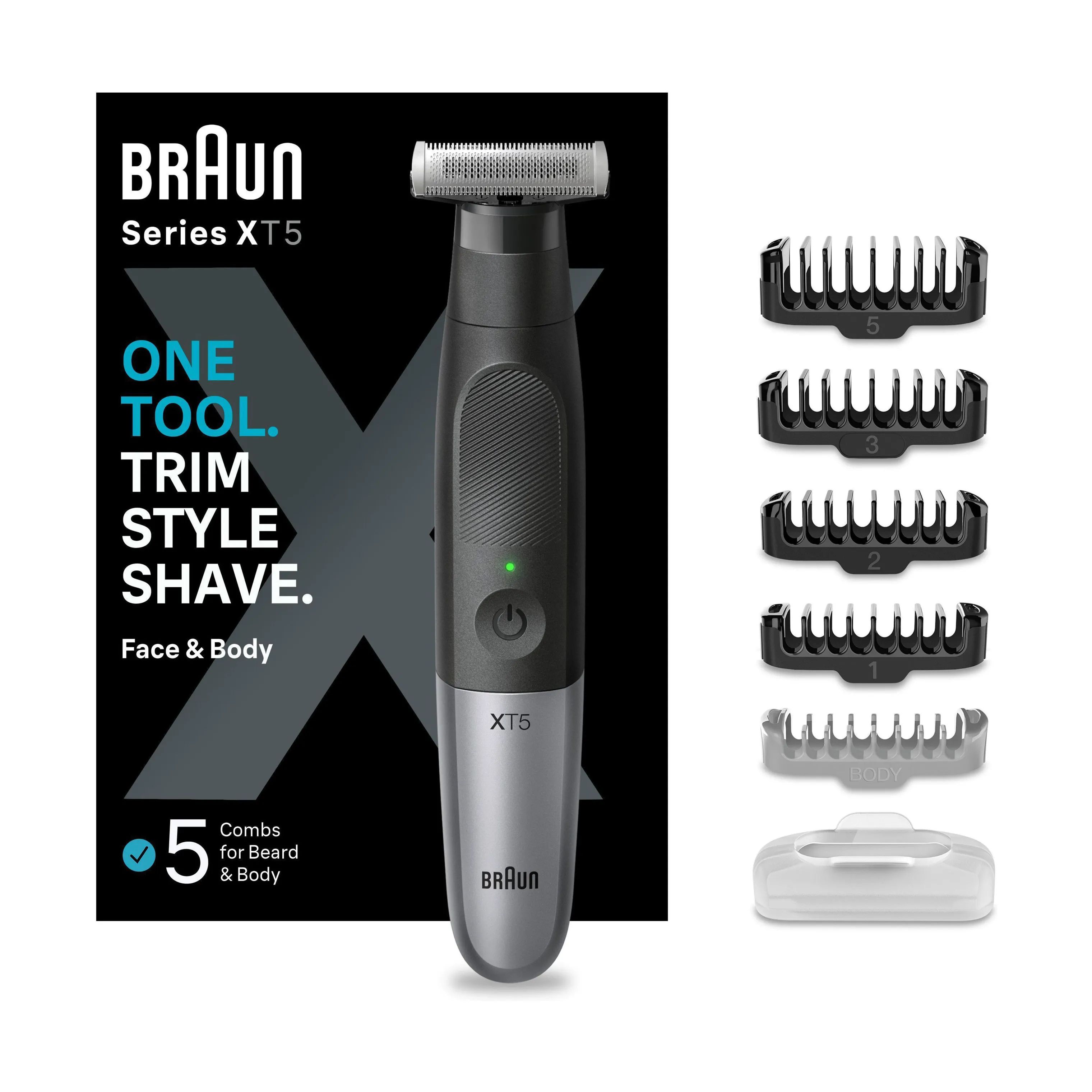 Braun Trimmere Series X Serie X XT5100 Skægtrimmer & kropsshaver i Black/Space Grey, 2