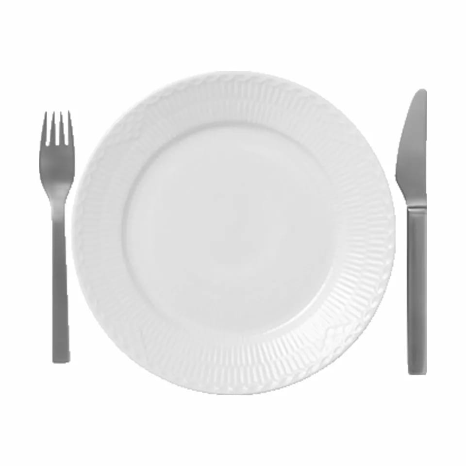 Royal Copenhagen Frokosttallerkener Hvid Halvblonde Frokosttallerken i Hvid, 22 cm, 4