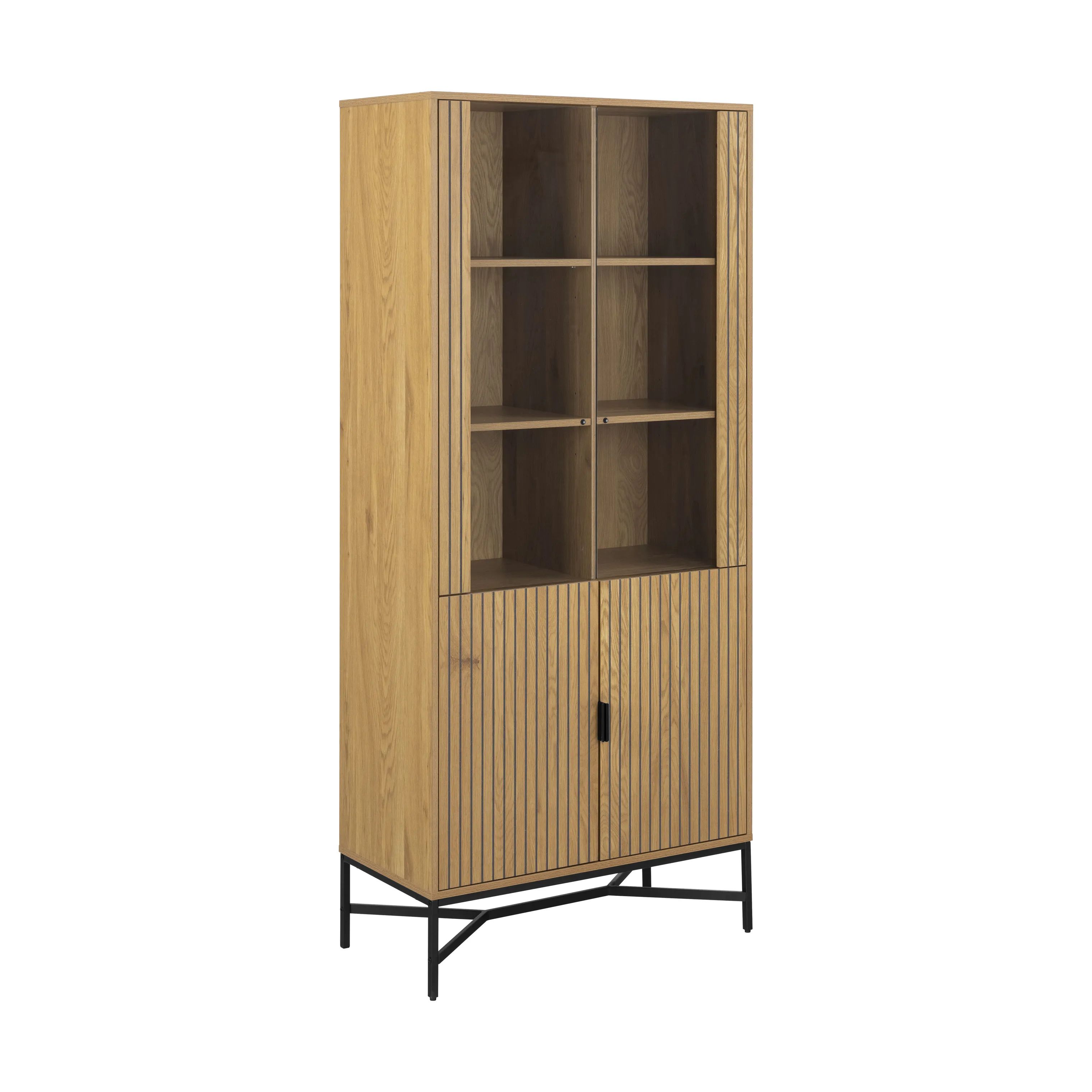 CASA Living Reoler og tilbehør Jaipur Vitrine i Natur/sort, 1