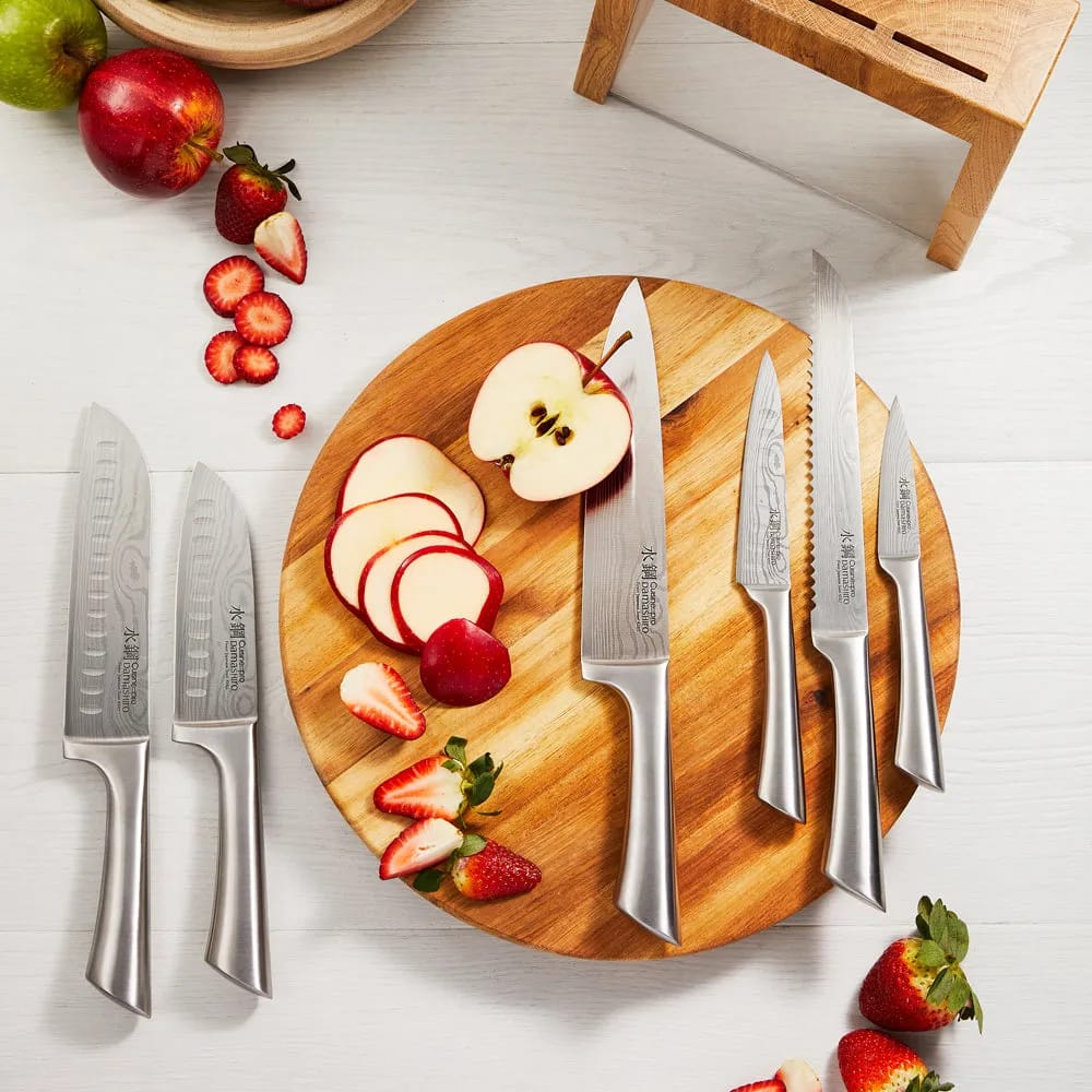 THE CUSTOM CHEF™ Knivblokke med knive Cuisine::pro®
Damashiro® Cuisine::pro Damashiro® Mizu Knivblok - 7 dele i Brun, 3