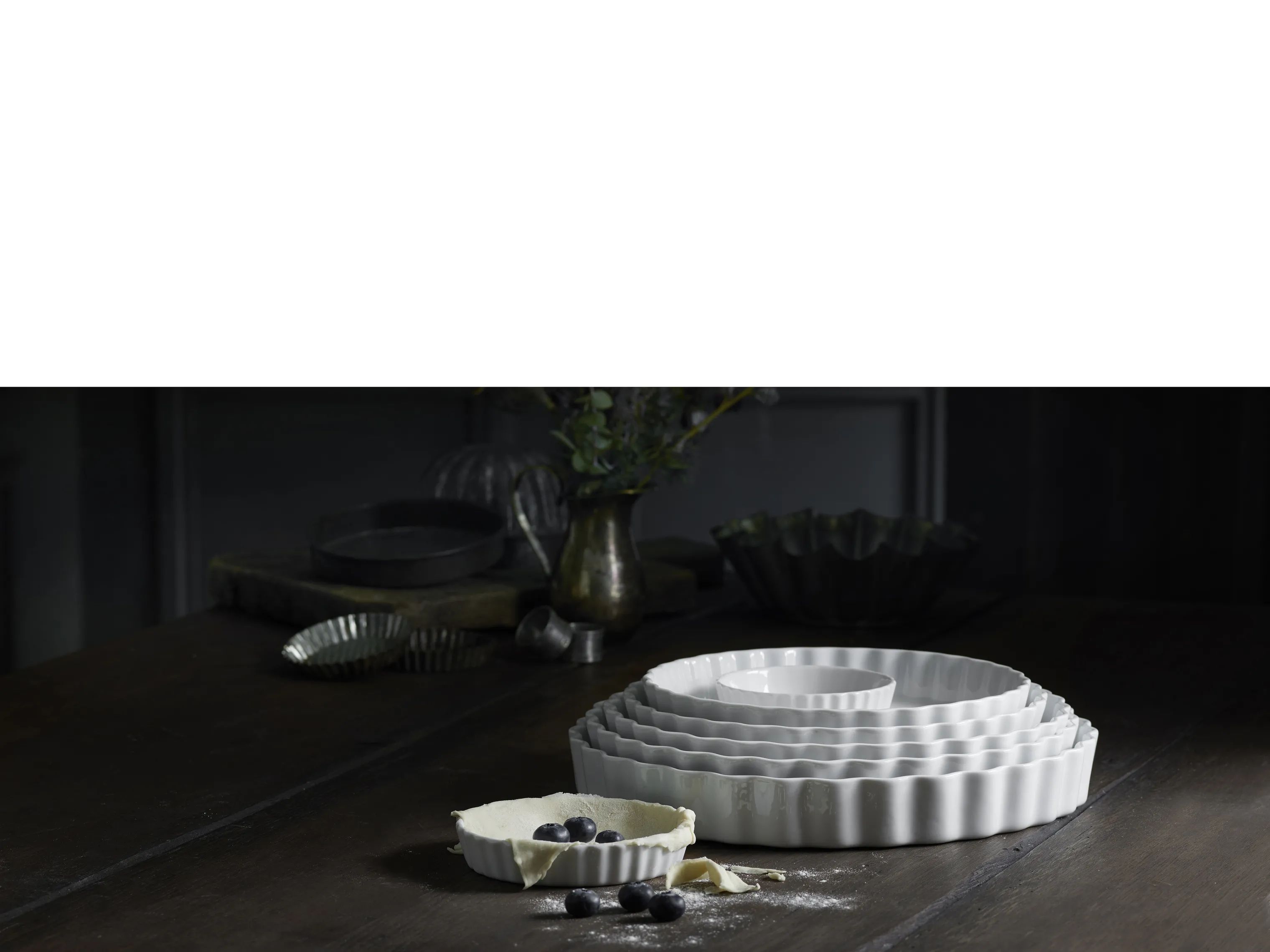 Pillivuyt Tærteforme og fade Tærtefad Nr. 9 i hvid, 27,5 cm, 2
