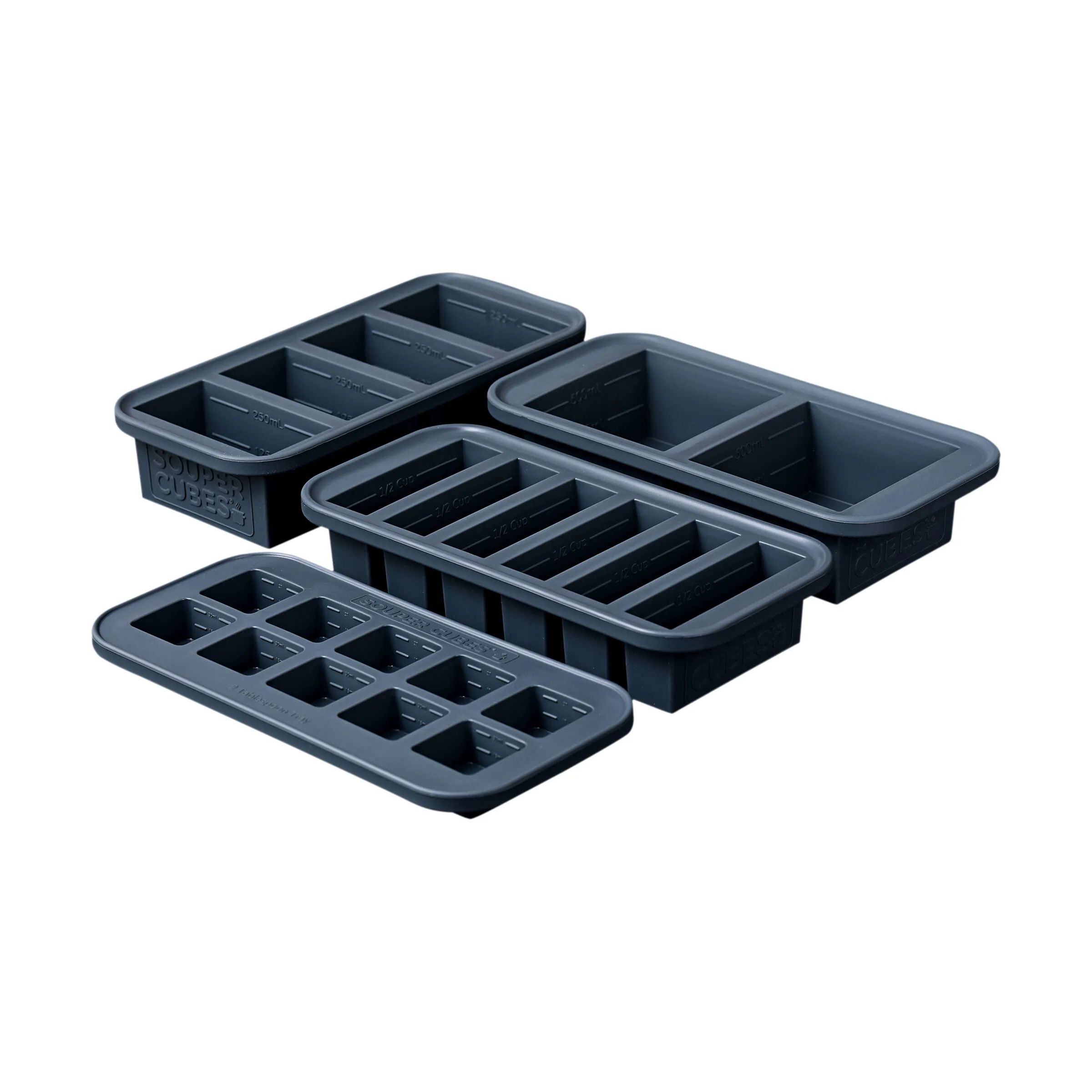 Souper Cubes Isterningebakker Frysebakke - 4 stk. i Grå, 2