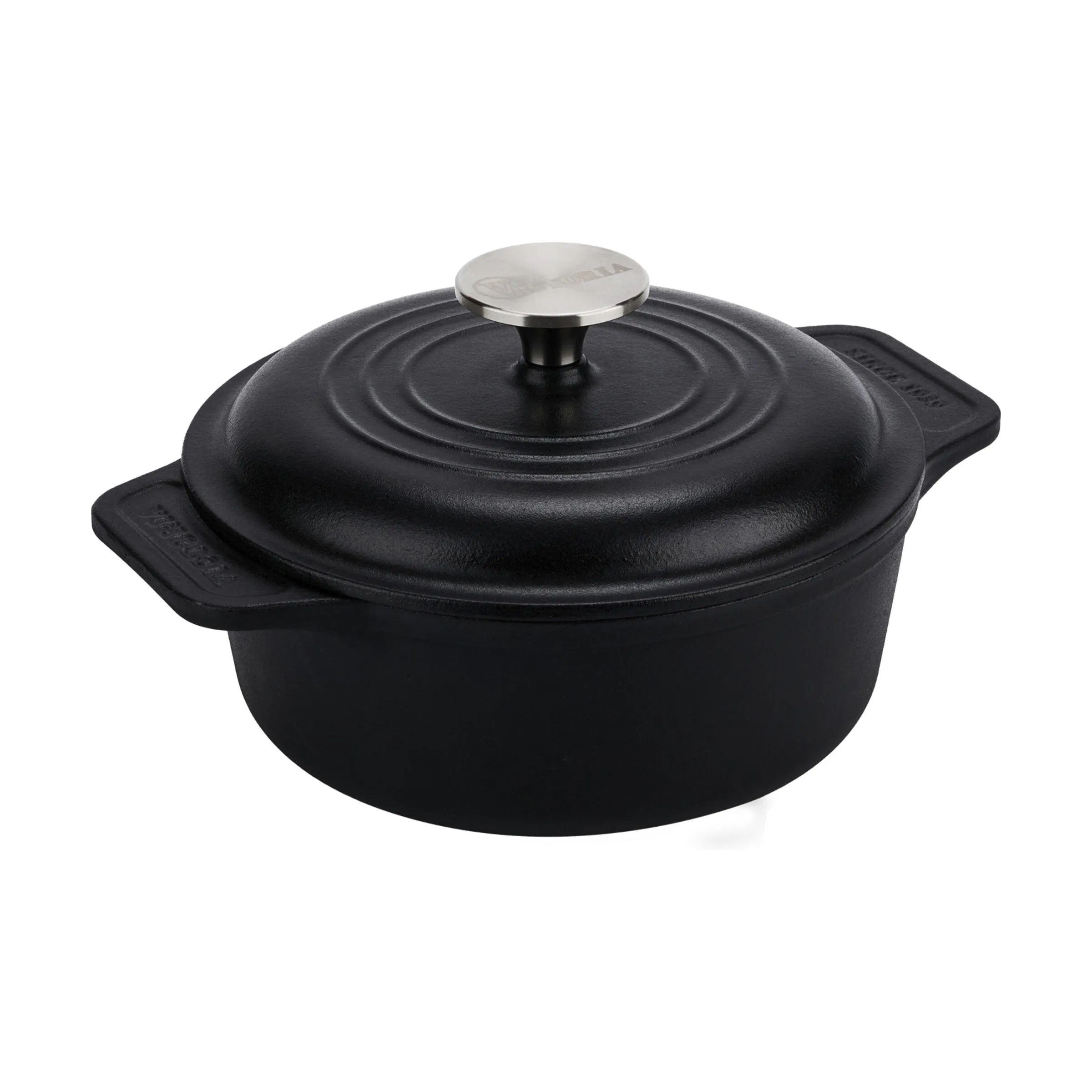Victoria Gryder Emaljeret Dutch Oven Gryde i Sort, 1