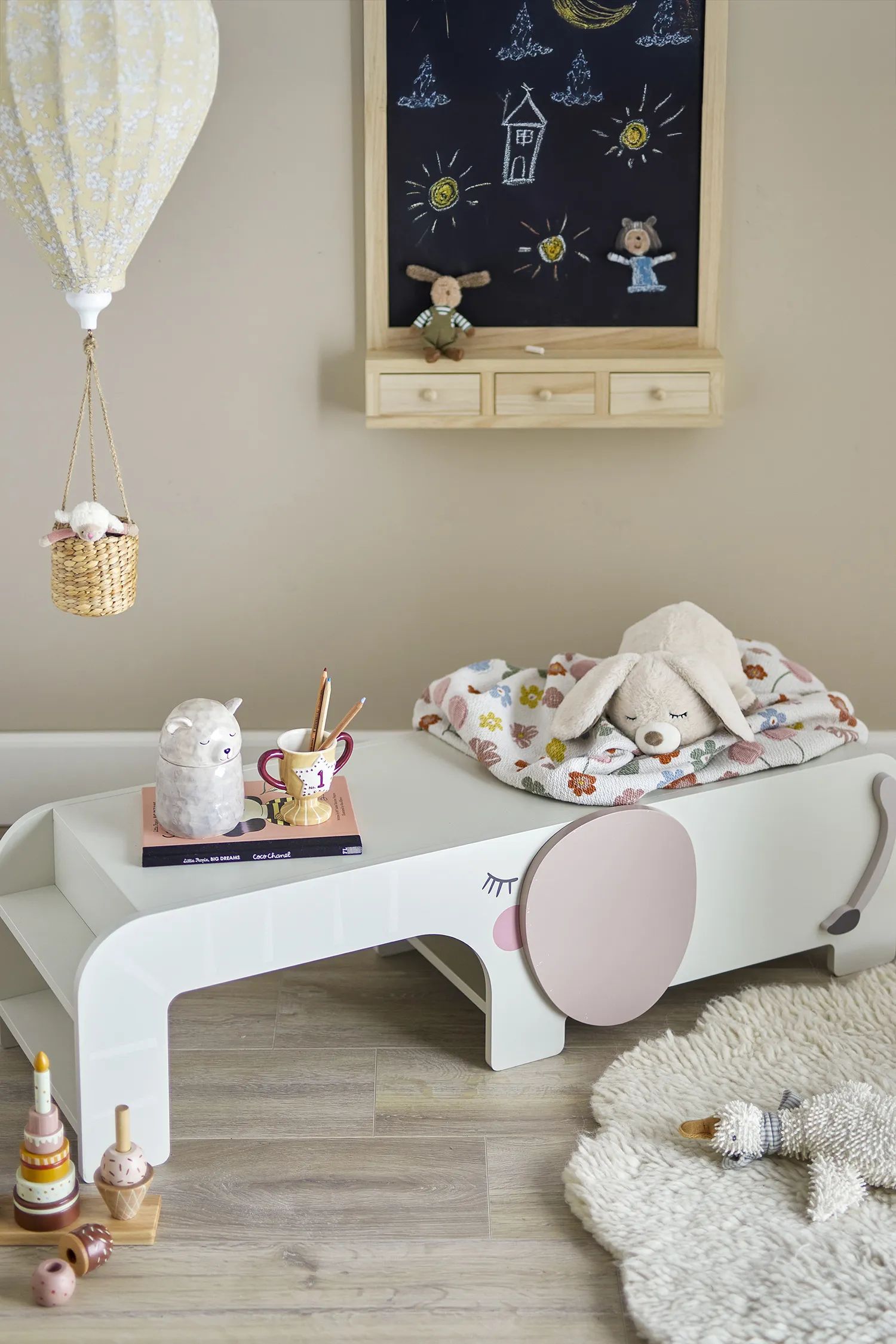 Bloomingville Mini Til børneværelset Ferdinand Bænk i Grå, 3
