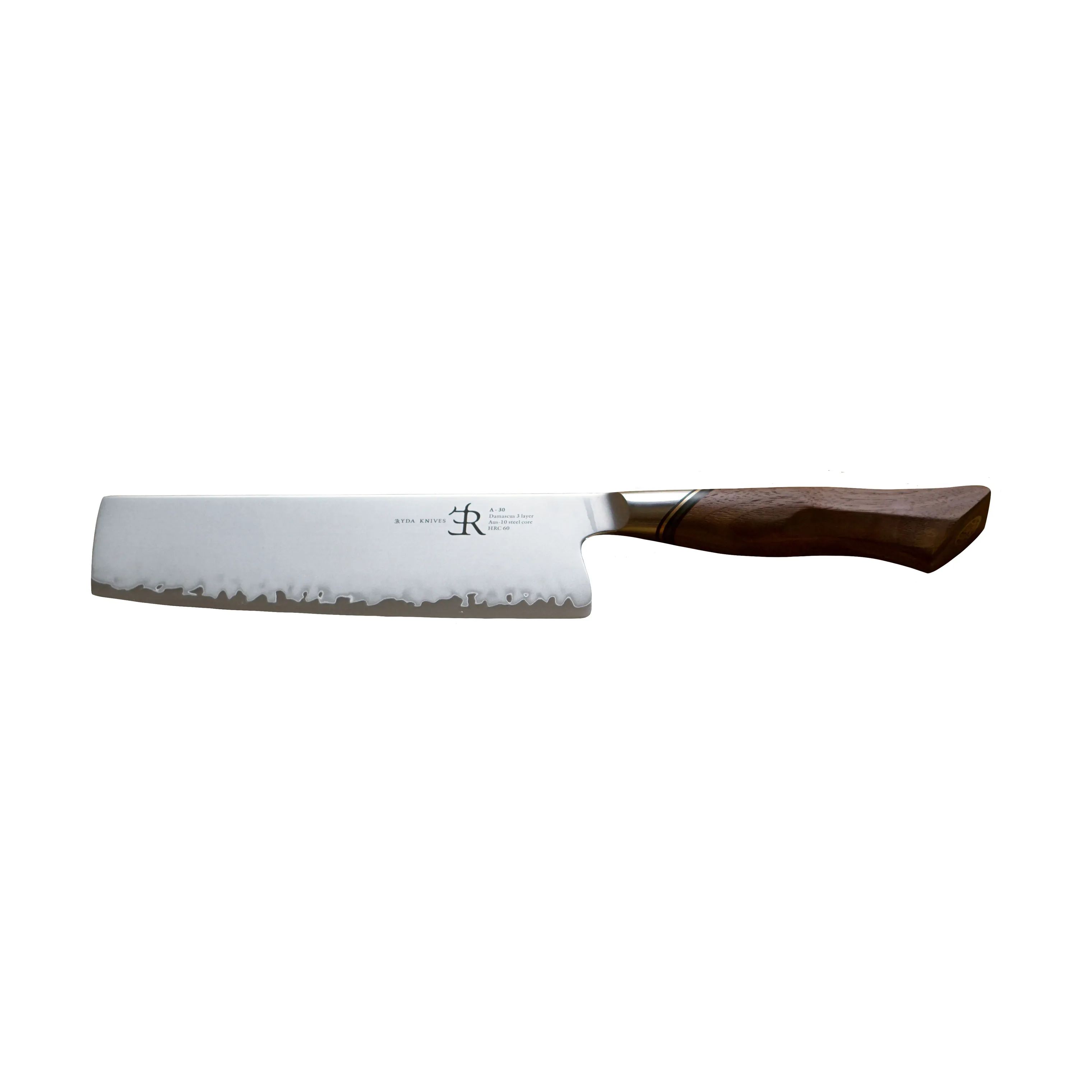 Ryda Knives Grøntsagsknive A30 Nakirikniv i rustfrit stål/brun, 1