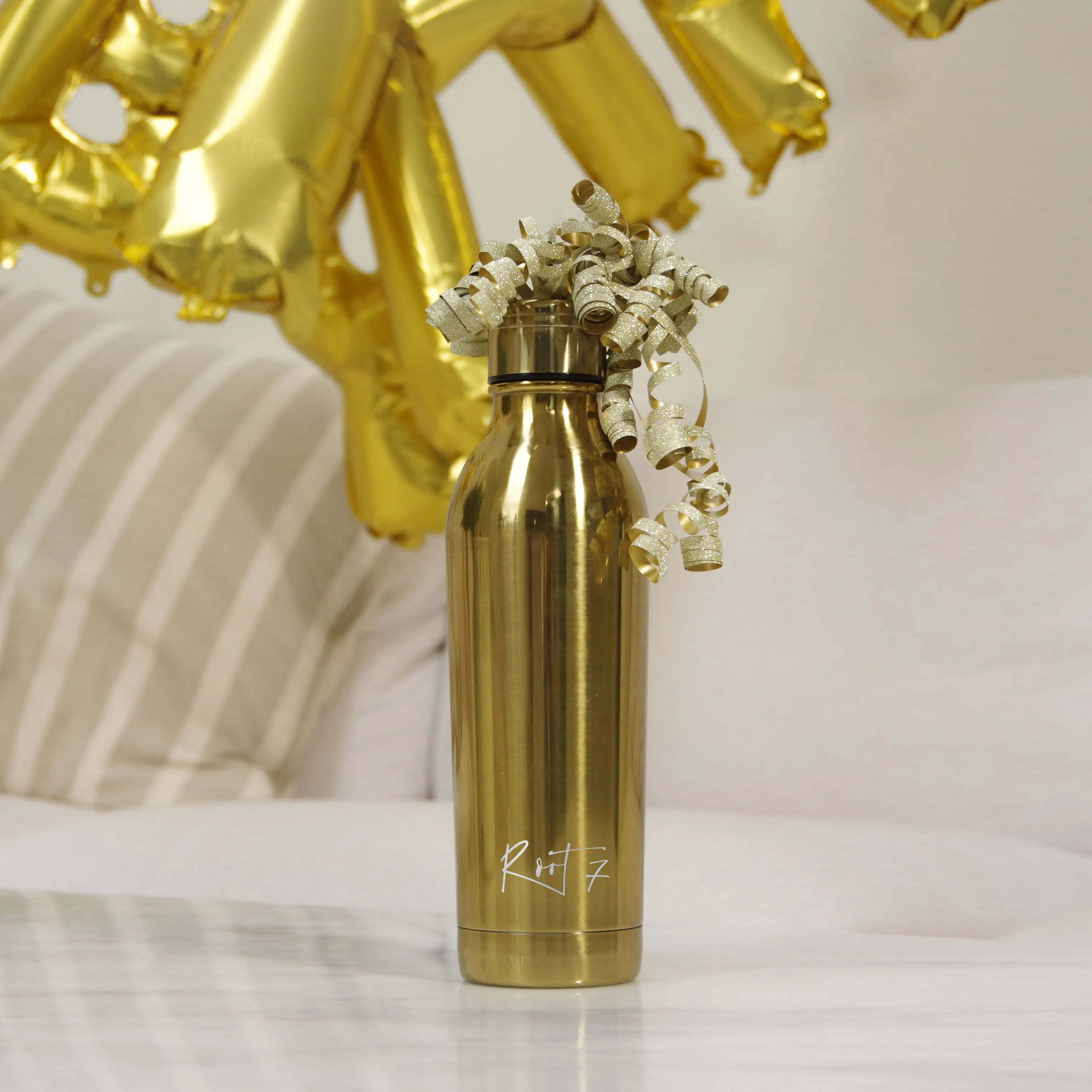 Root7 Drikkedunke Excellent Grande OneBottle Termo Drikkedunk i Polished Gold, 500 ml, 2