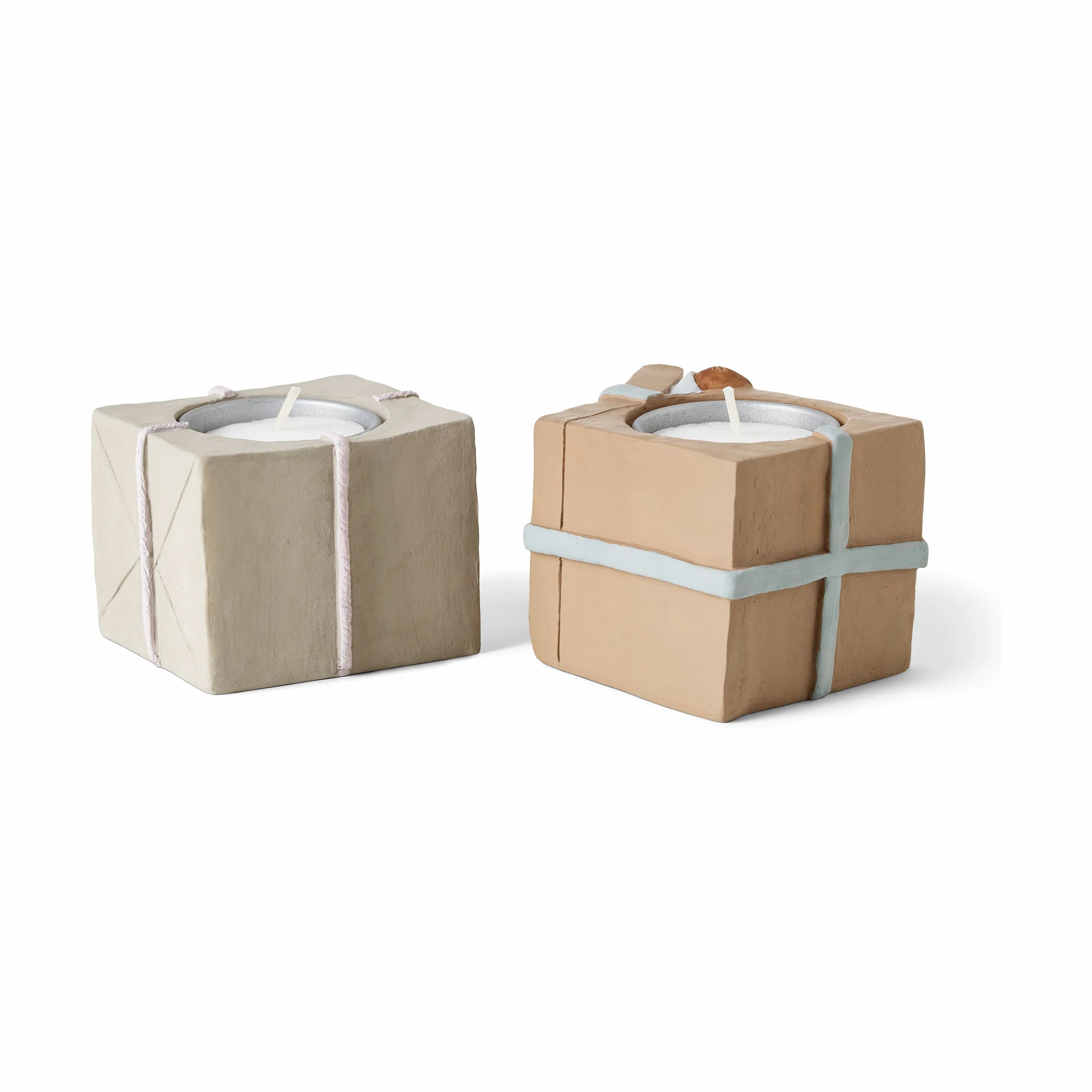 Klarborg Jule- og adventsstager Fyrfadsstage - Nissen Frits - 2 dele i Multifarvet, 5,5 cm, 3