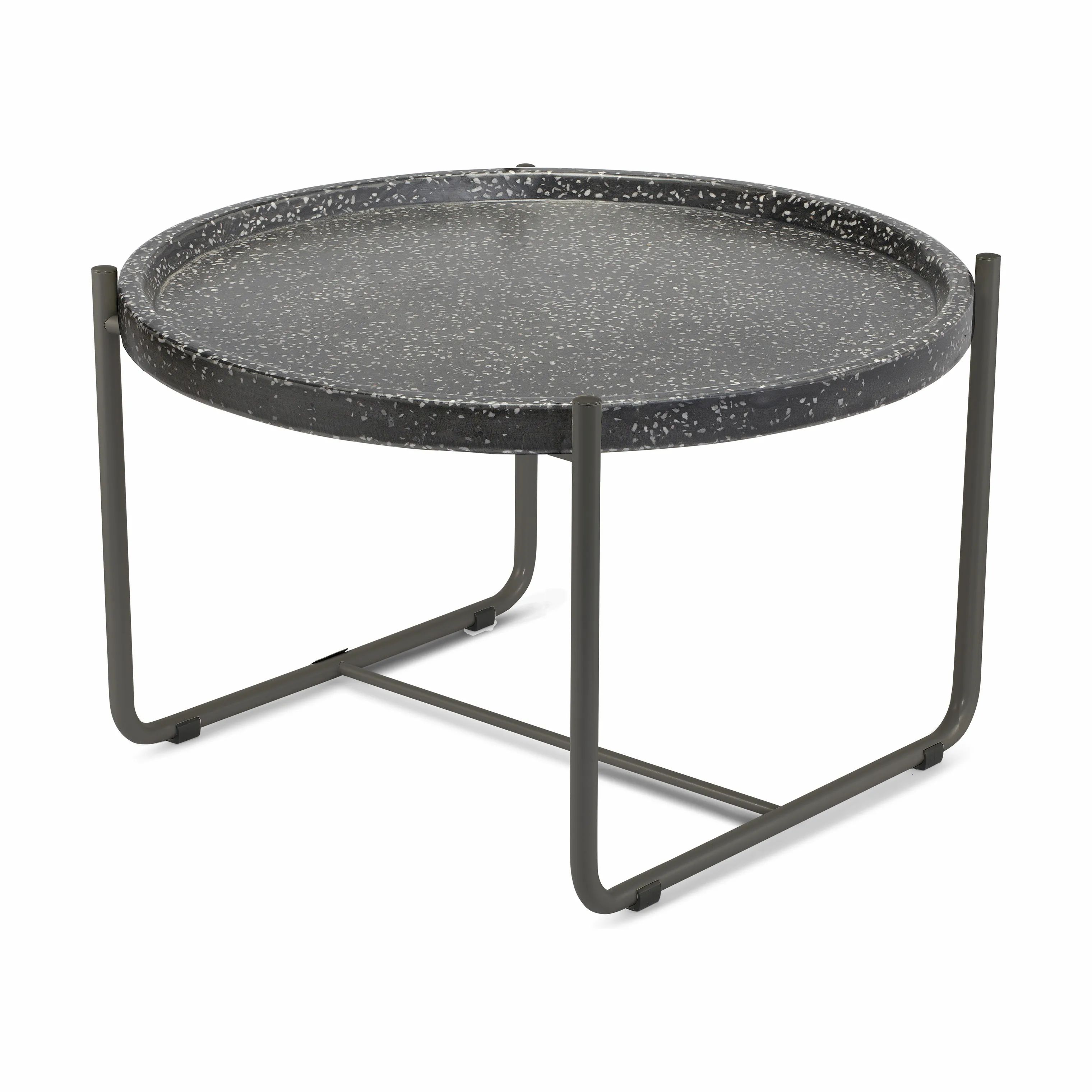 TRIMM Copenhagen Loungeborde Loungeborde Terrazzo Loungebord i Dark Grey/black, 80 cm, 1