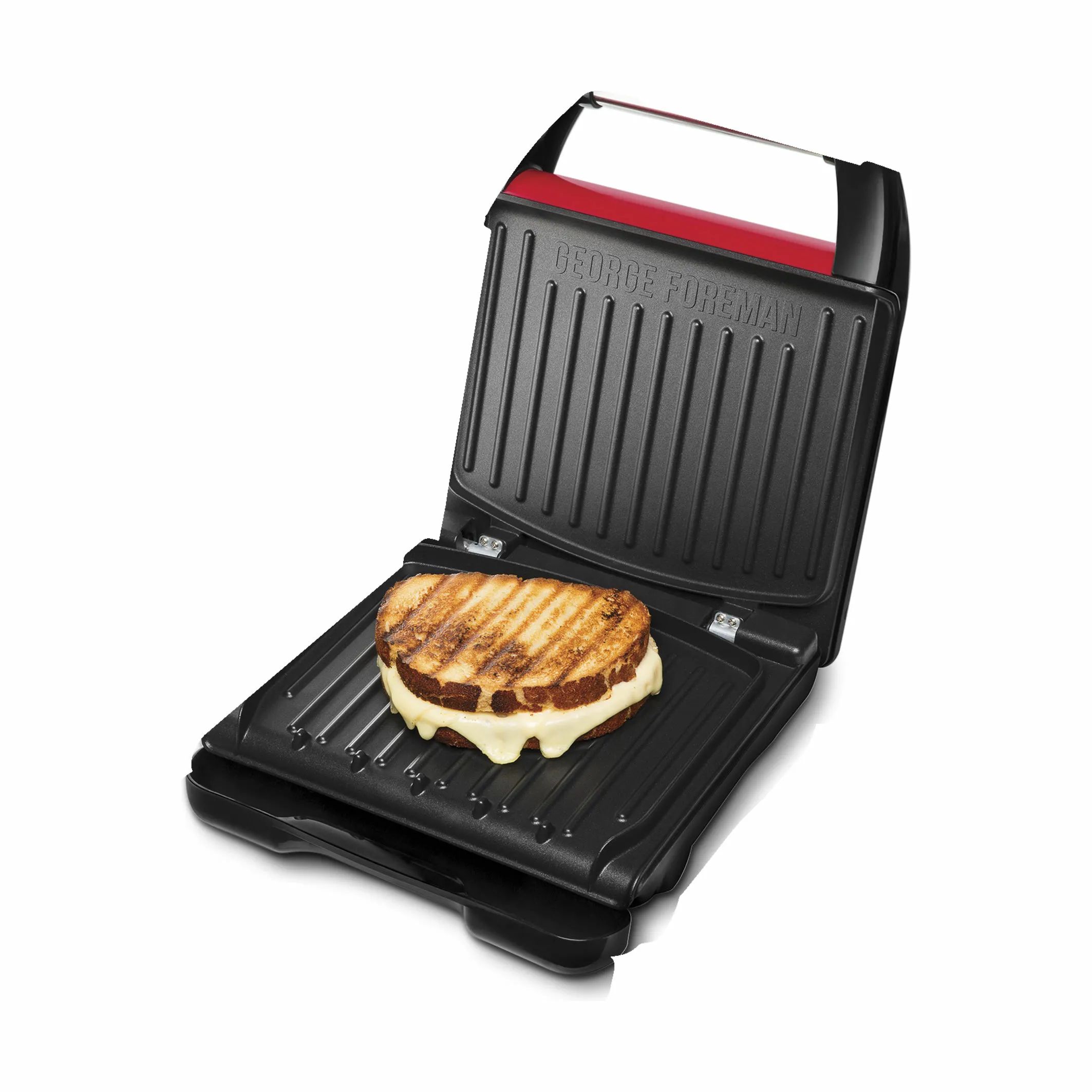 Russell Hobbs Bordgrill George Foreman Steel Compact Grill i Rød, 4