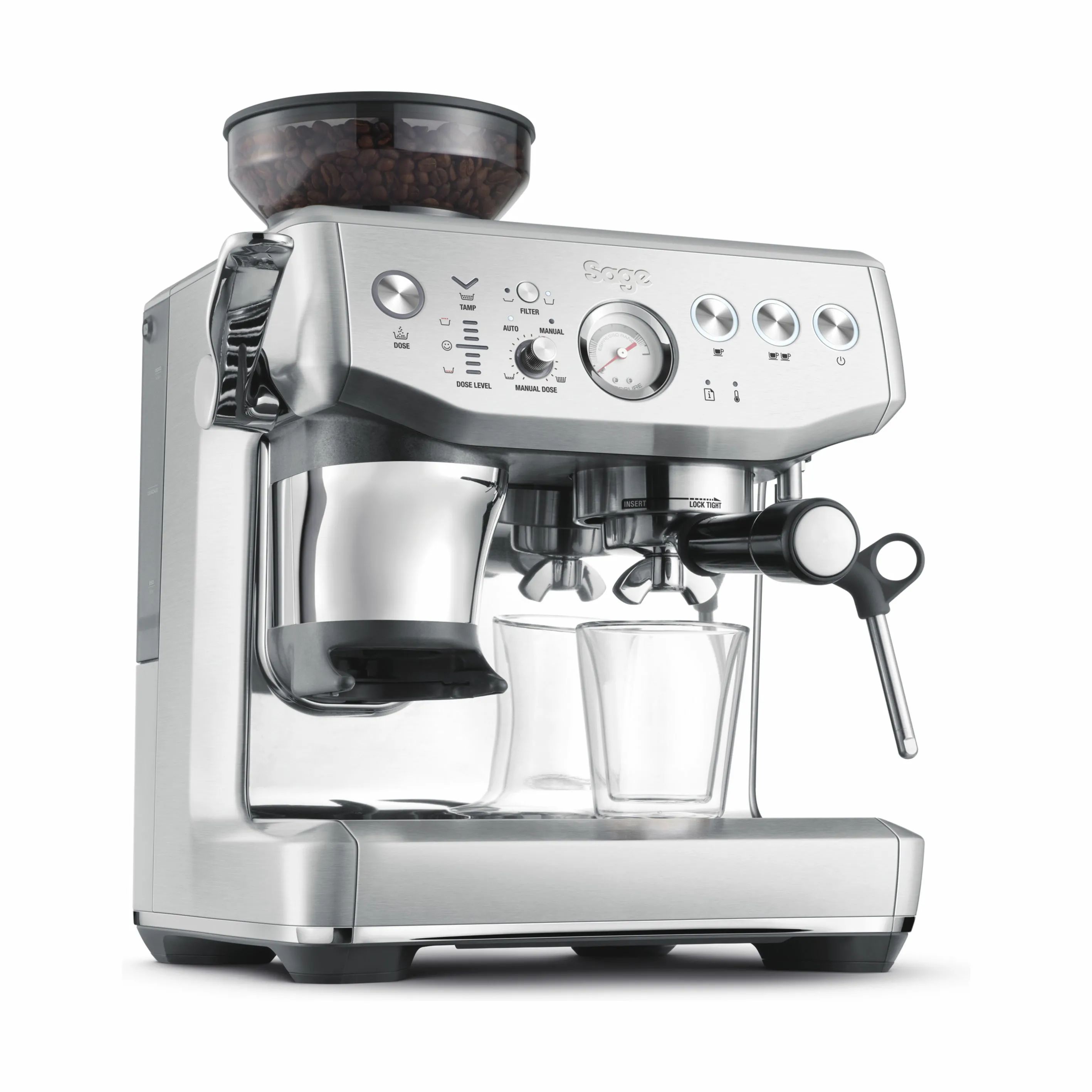 Sage Espressomaskiner The Barista Express Impress Espressomaskine i Børstet stål, 6