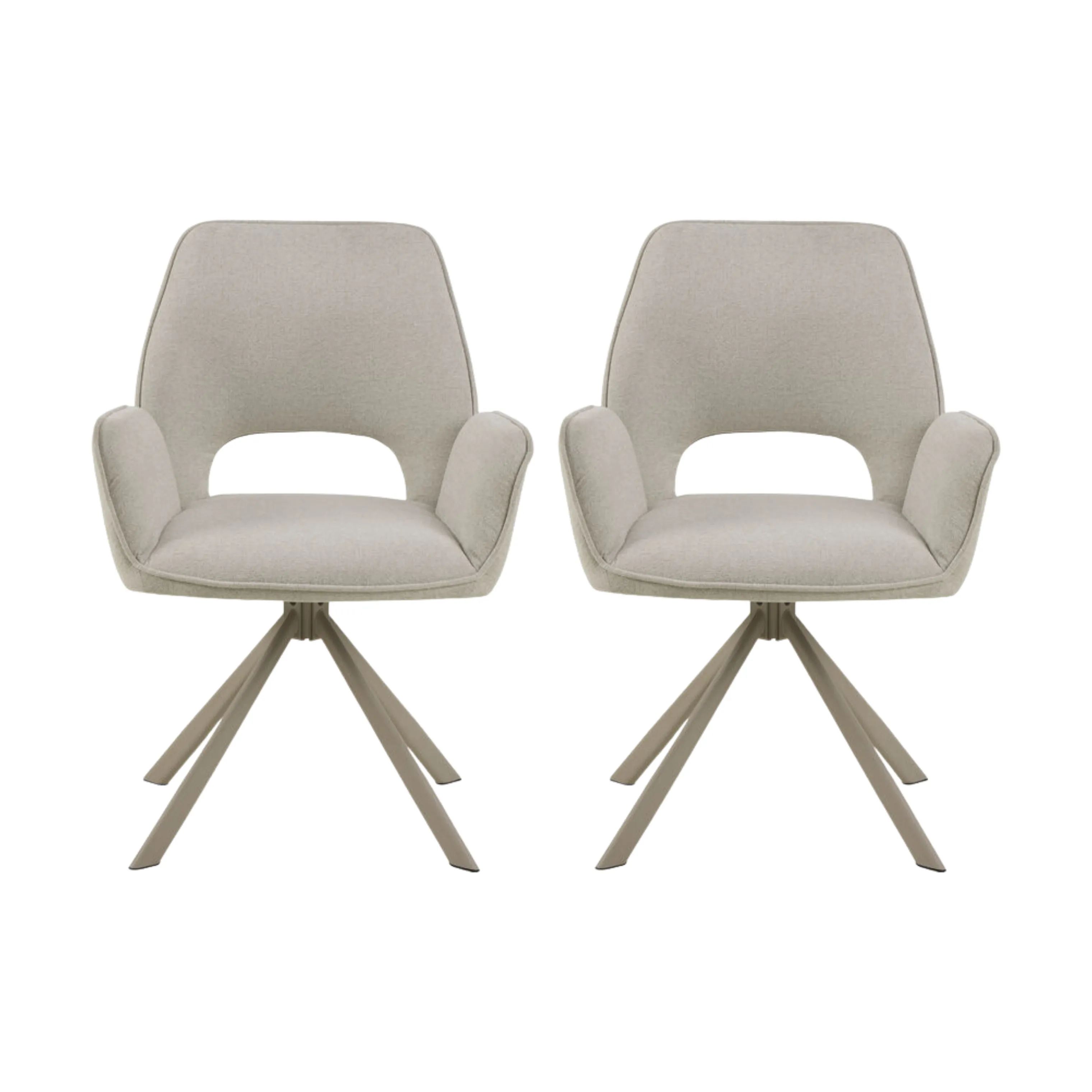 CASA Living Spisebordsstole Graham Spisebordsstol - 2 stk. i beige, 1