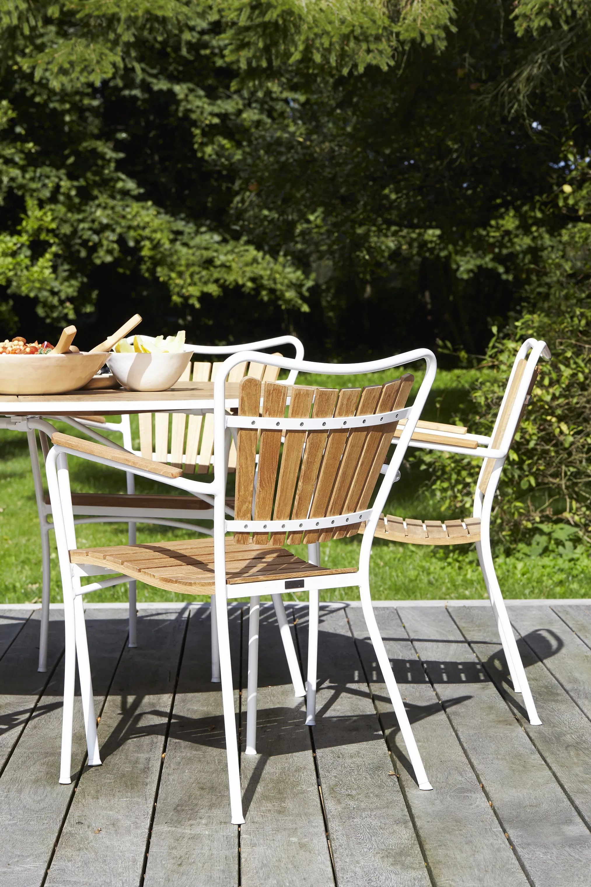 Mandalay Havespiseborde Marguerit Havebord i Hvid, 140 cm, 2